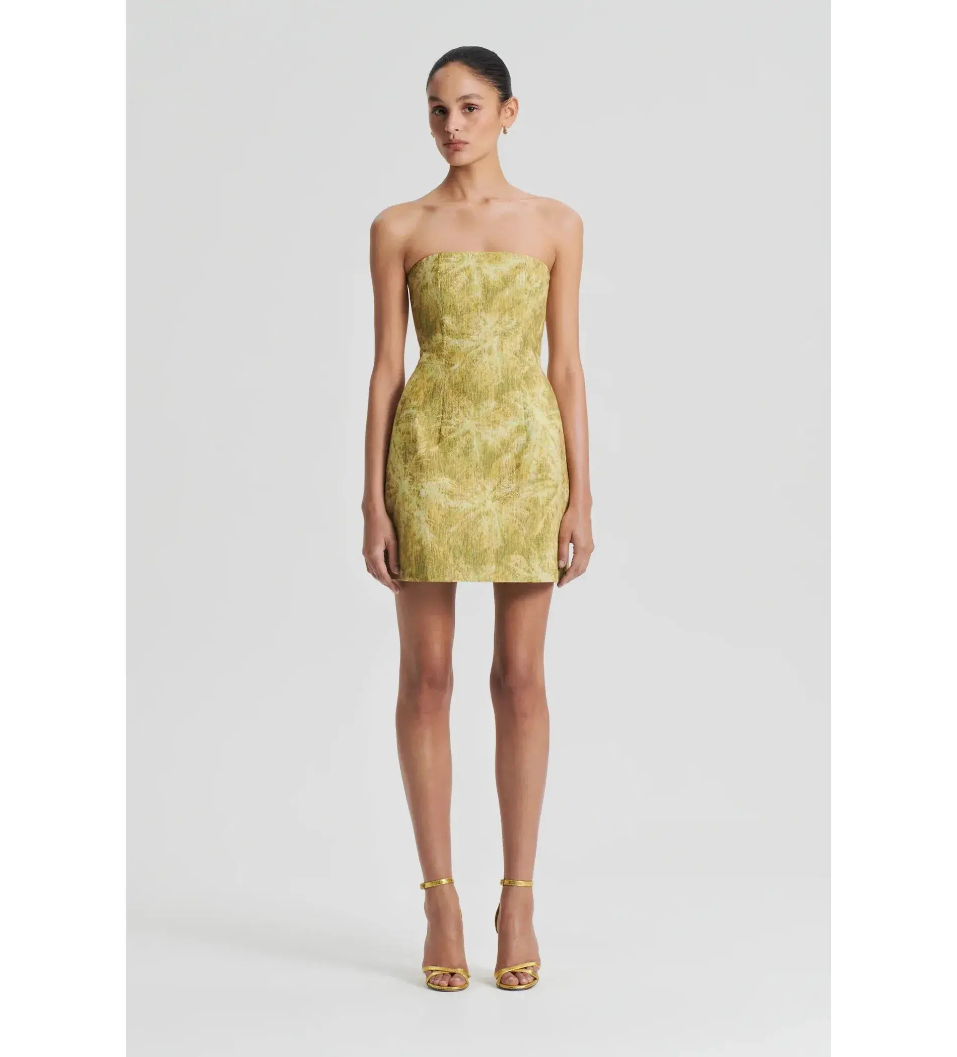 Scanlan Theodore Tinsel Linen Dress Green Size 8 - Image 1
