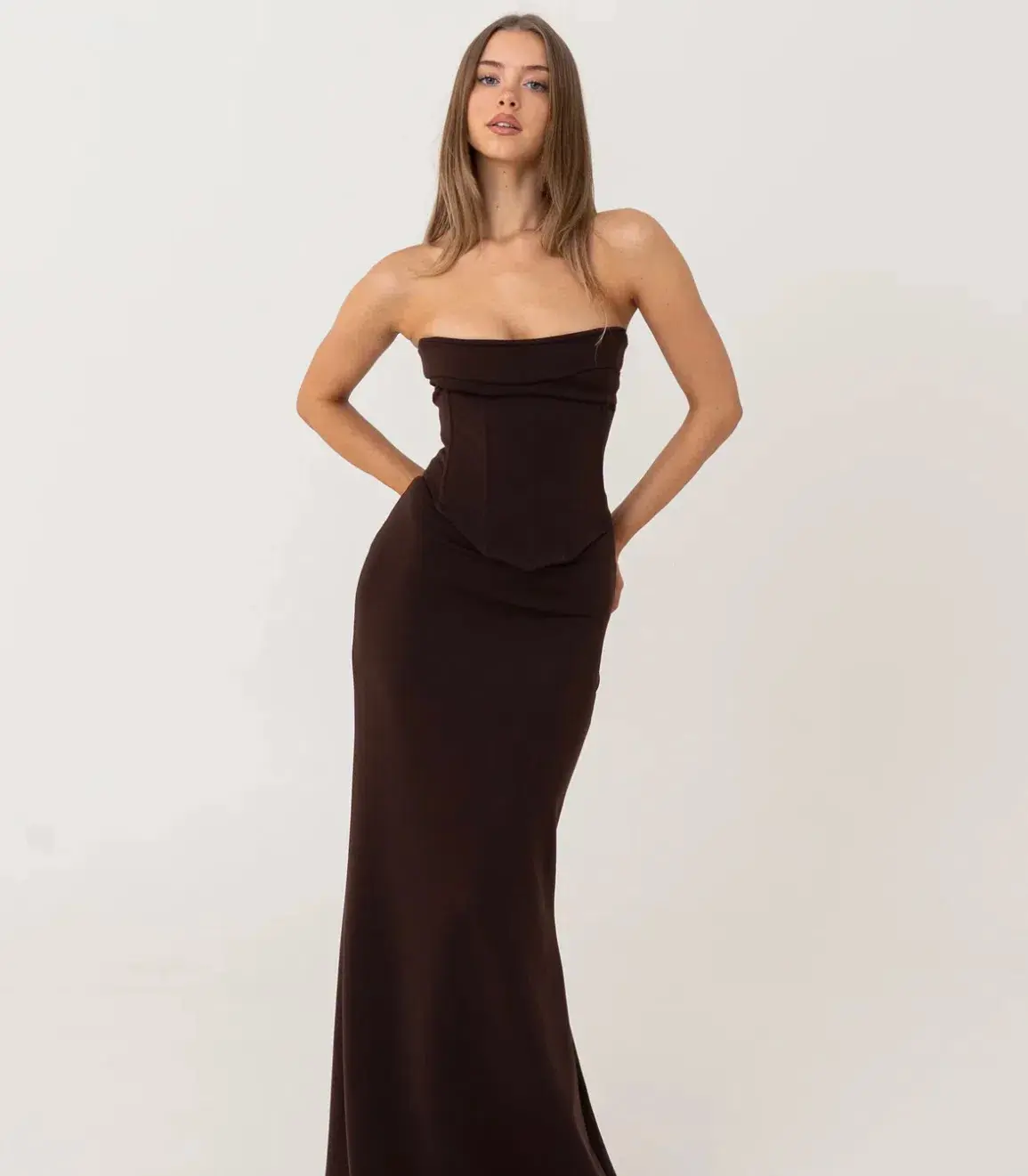 Hntr The Label Louie Gown  Brown Size 8  - Image 1