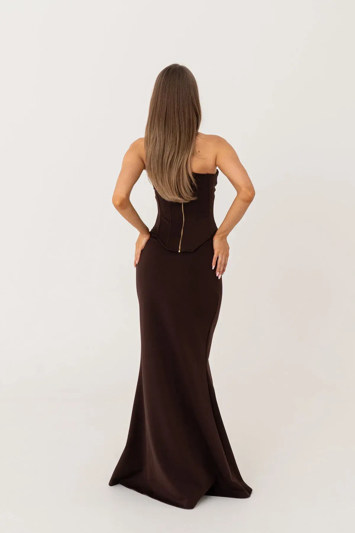 HNTR the Label Louie Maxi Gown in Brown Size 6 - Image 2