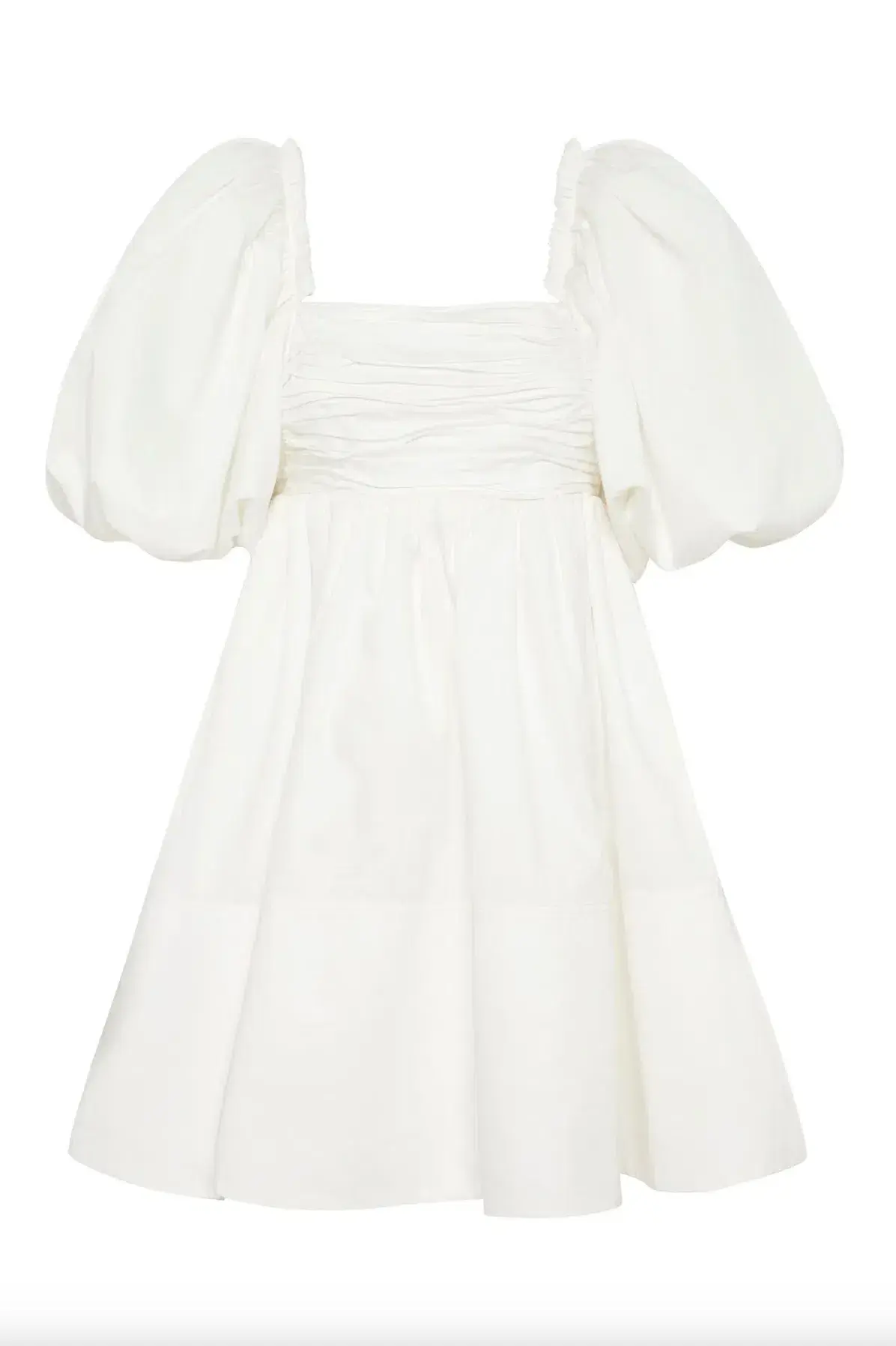 Aje Casabianca Puff Sleeve Mini Dress White Size 6 - Image 3