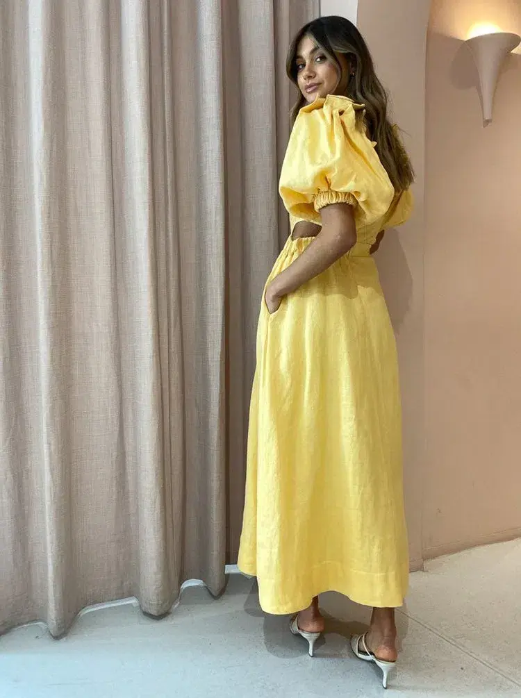 Sovere Noble Maxi Dress Buttercup Size AU 10 - Image 3