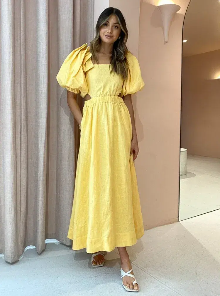 Sovere Noble Maxi Dress Buttercup Size AU 10 - Image 1