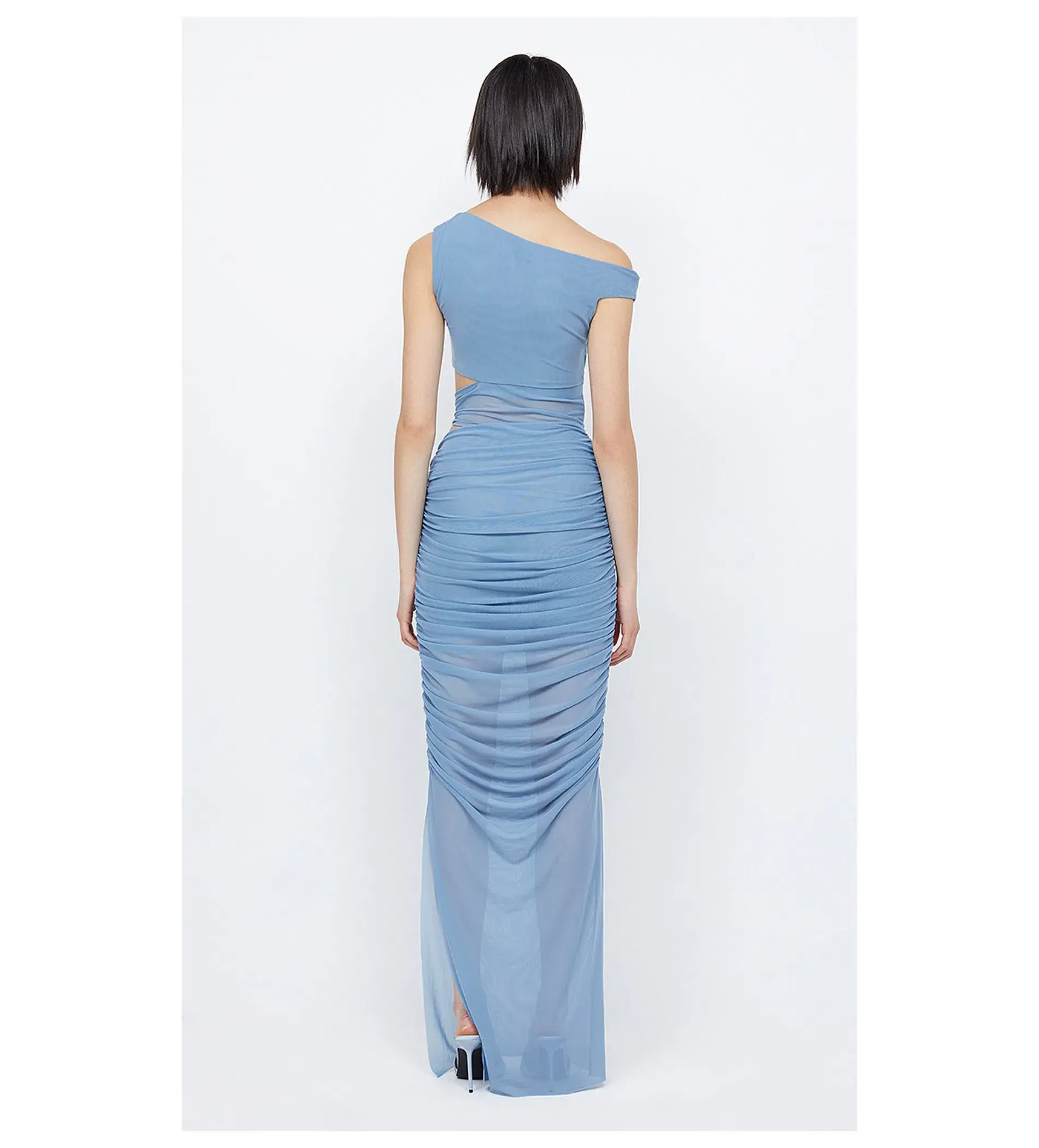 Bec and Bridge Whorl Asym Maxi Dress Meridian Blue Size AU 12 - Image 4