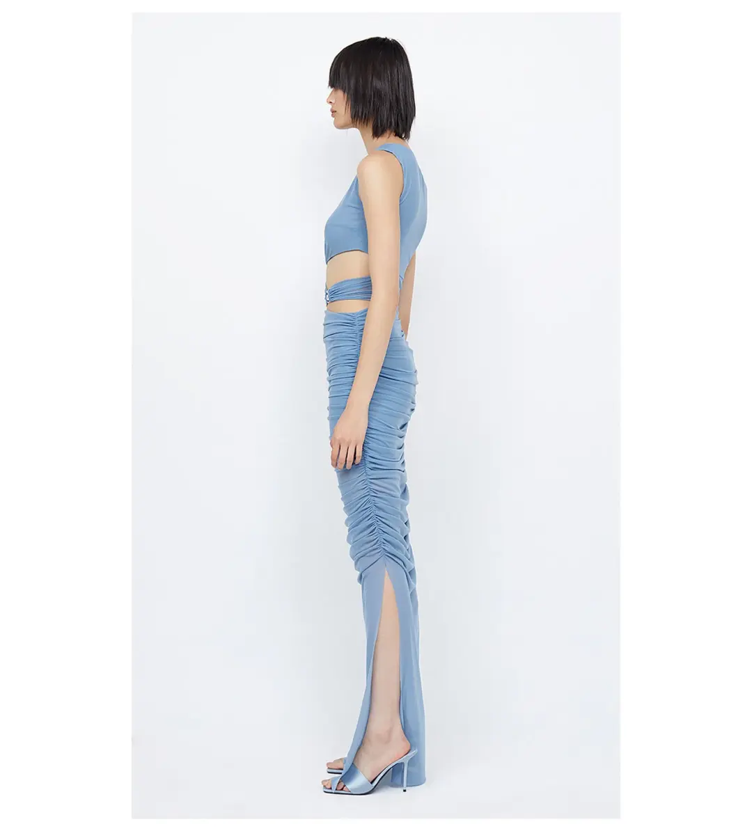 Bec and Bridge Whorl Asym Maxi Dress Meridian Blue Size AU 12 for rent on The Volte - main image