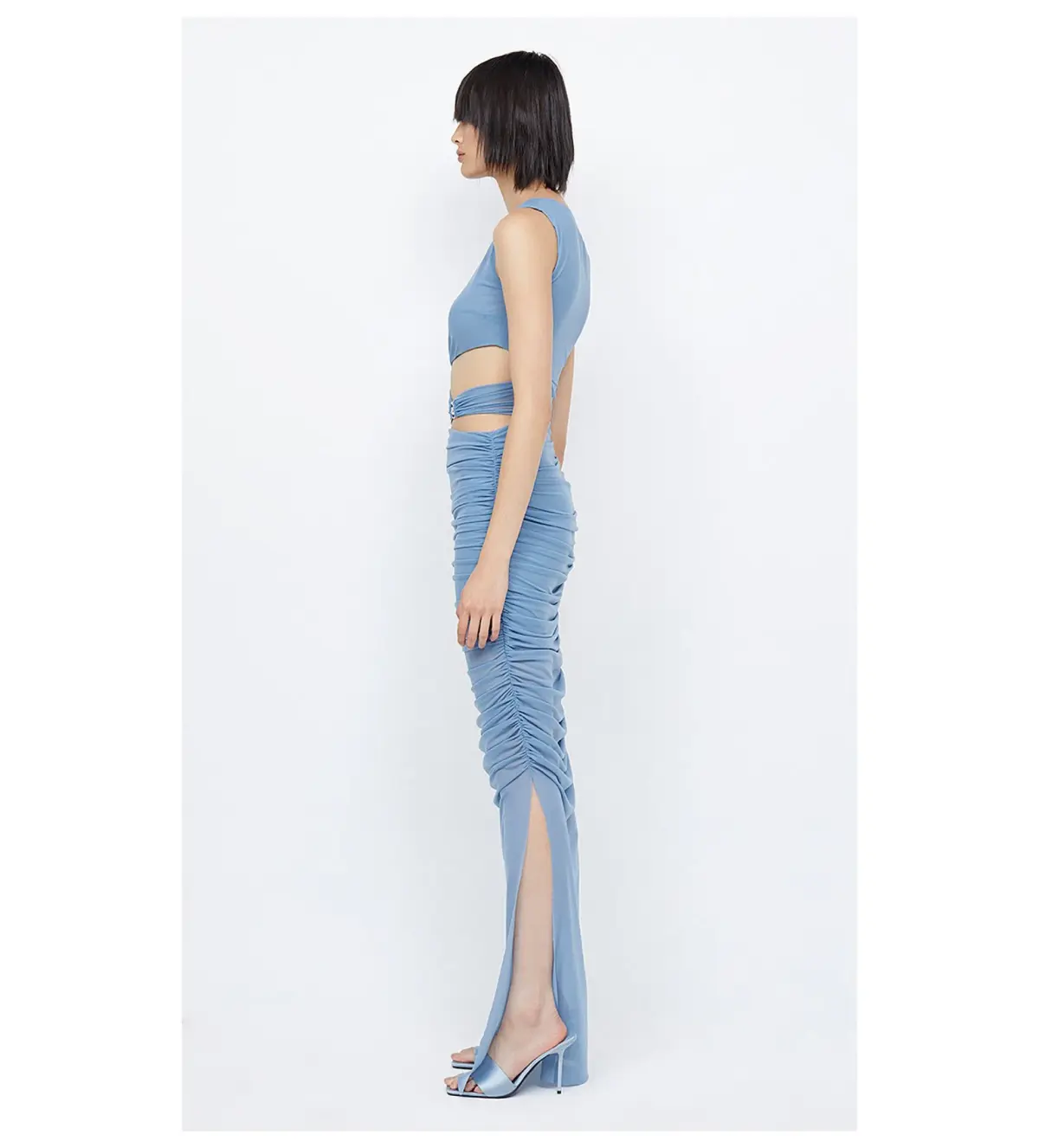 Bec and Bridge Whorl Asym Maxi Dress Meridian Blue Size AU 12 - Image 3