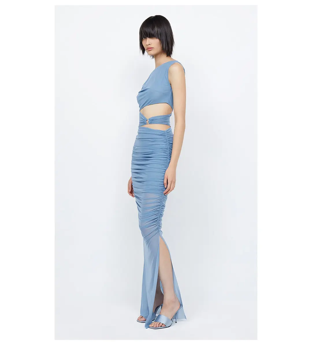 Bec and Bridge Whorl Asym Maxi Dress Meridian Blue Size AU 12 for rent on The Volte - main image