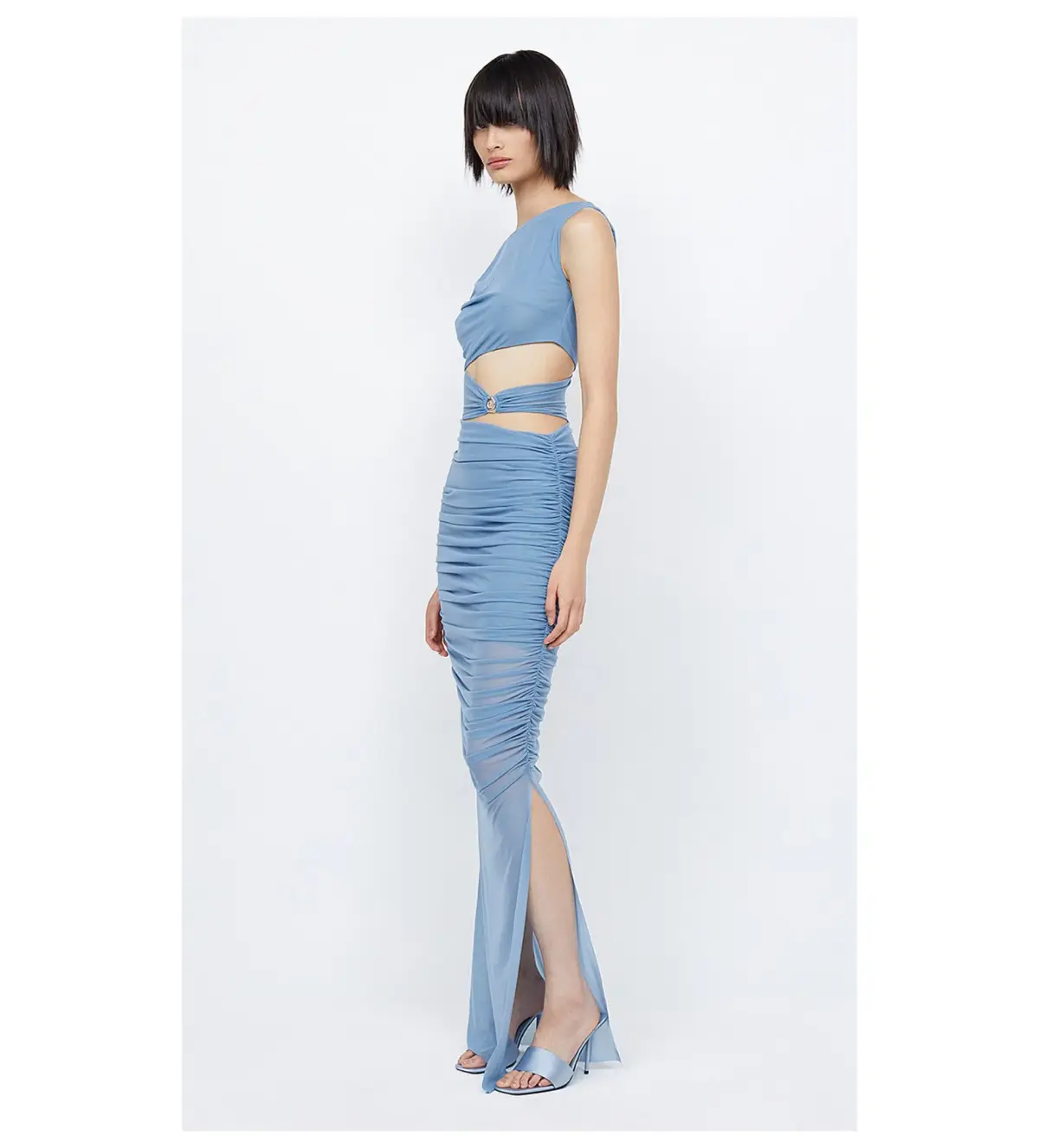 Bec and Bridge Whorl Asym Maxi Dress Meridian Blue Size AU 12 - Image 2