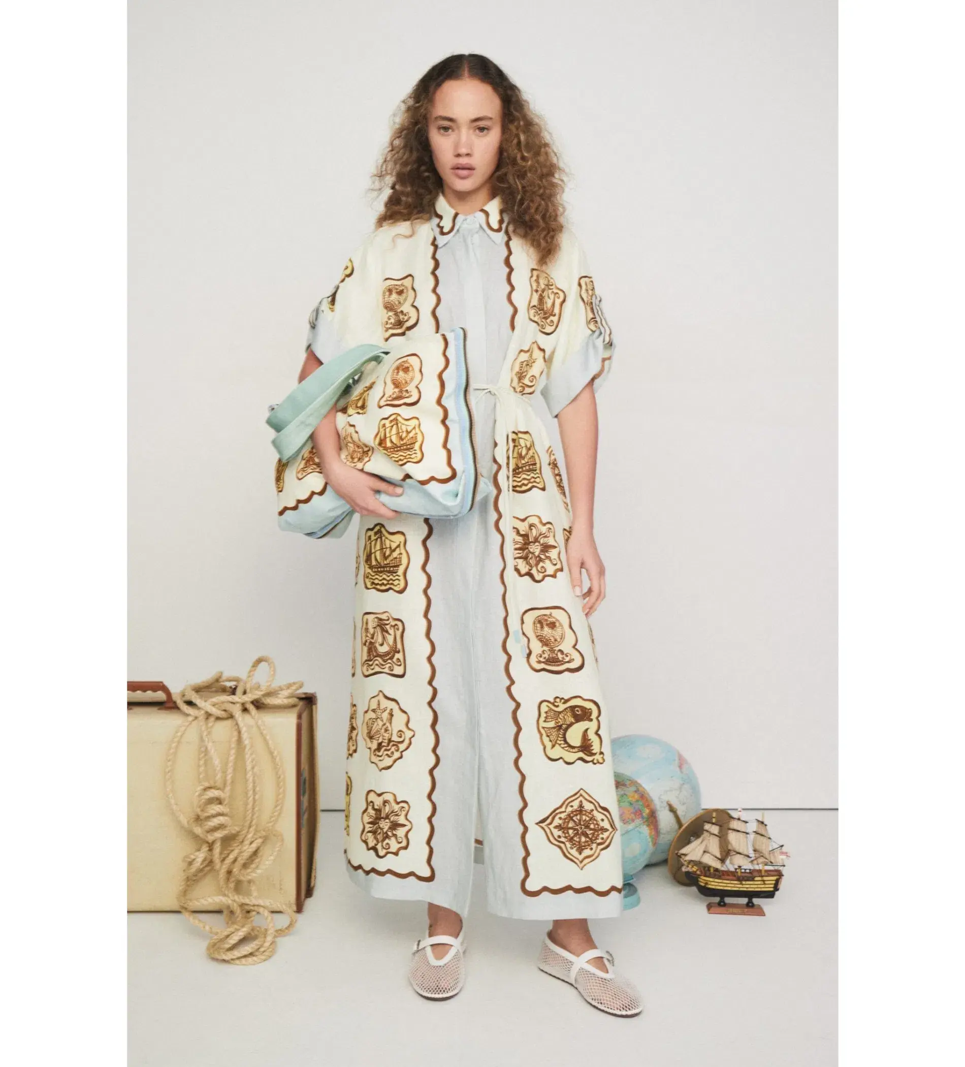 Alemais Relic Shirtdress Maxi Dress Multi Size 10  - Image 1