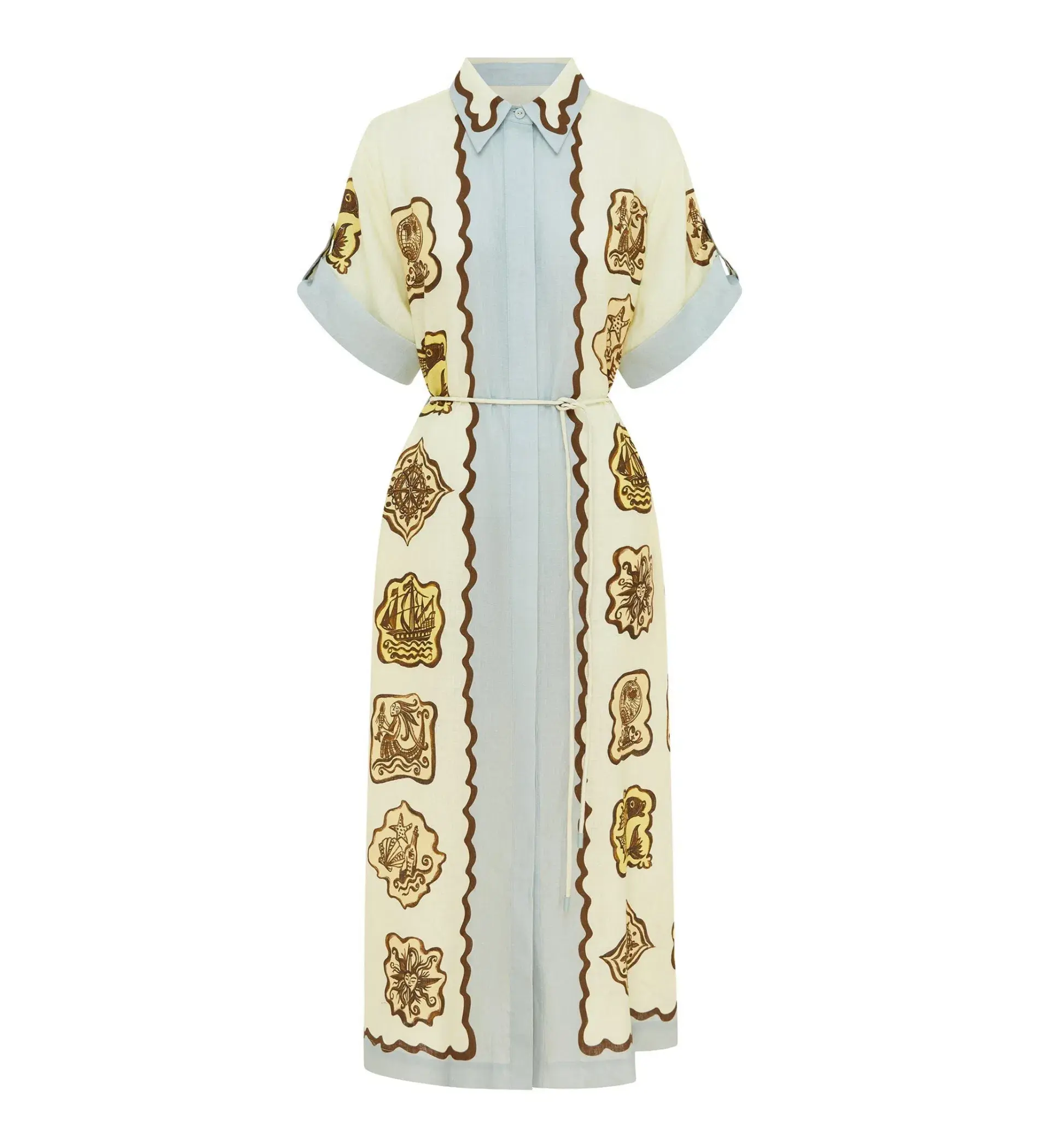 Alemais Relic Shirtdress Maxi Dress Multi Size 10  - Image 2