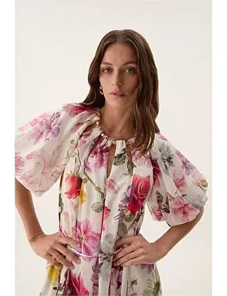 Aje Fleur Midi Dress Size 8/S for rent on The Volte - main image