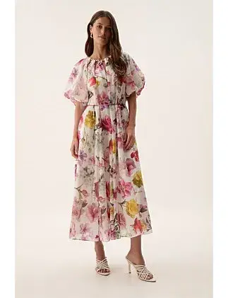 Aje Fleur Midi Dress Size 8/S for rent on The Volte - main image