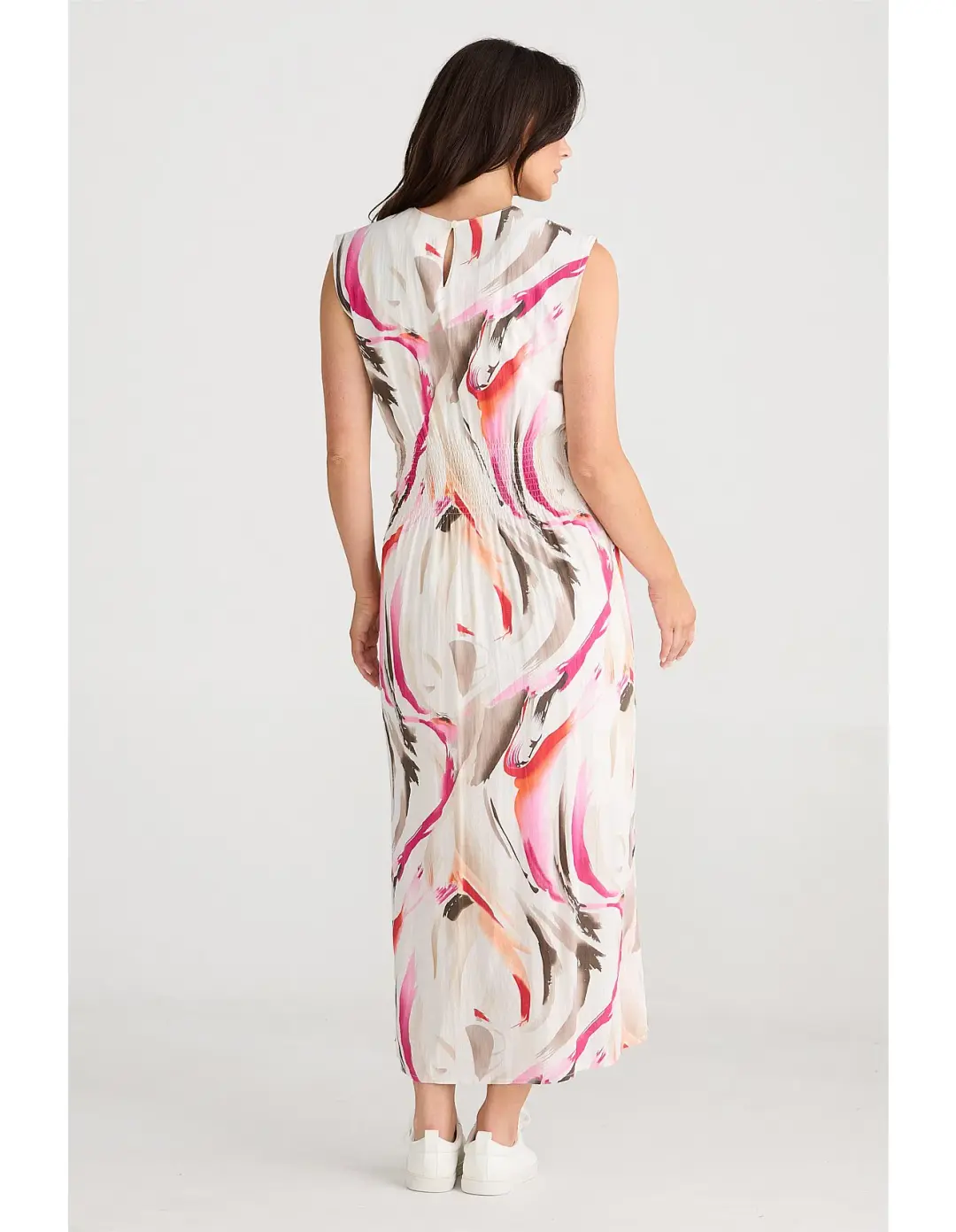 Brave + True Turning Point Dress Midi Dress in Boysenberry Swirl Print Size 10/M for rent on The Volte - main image