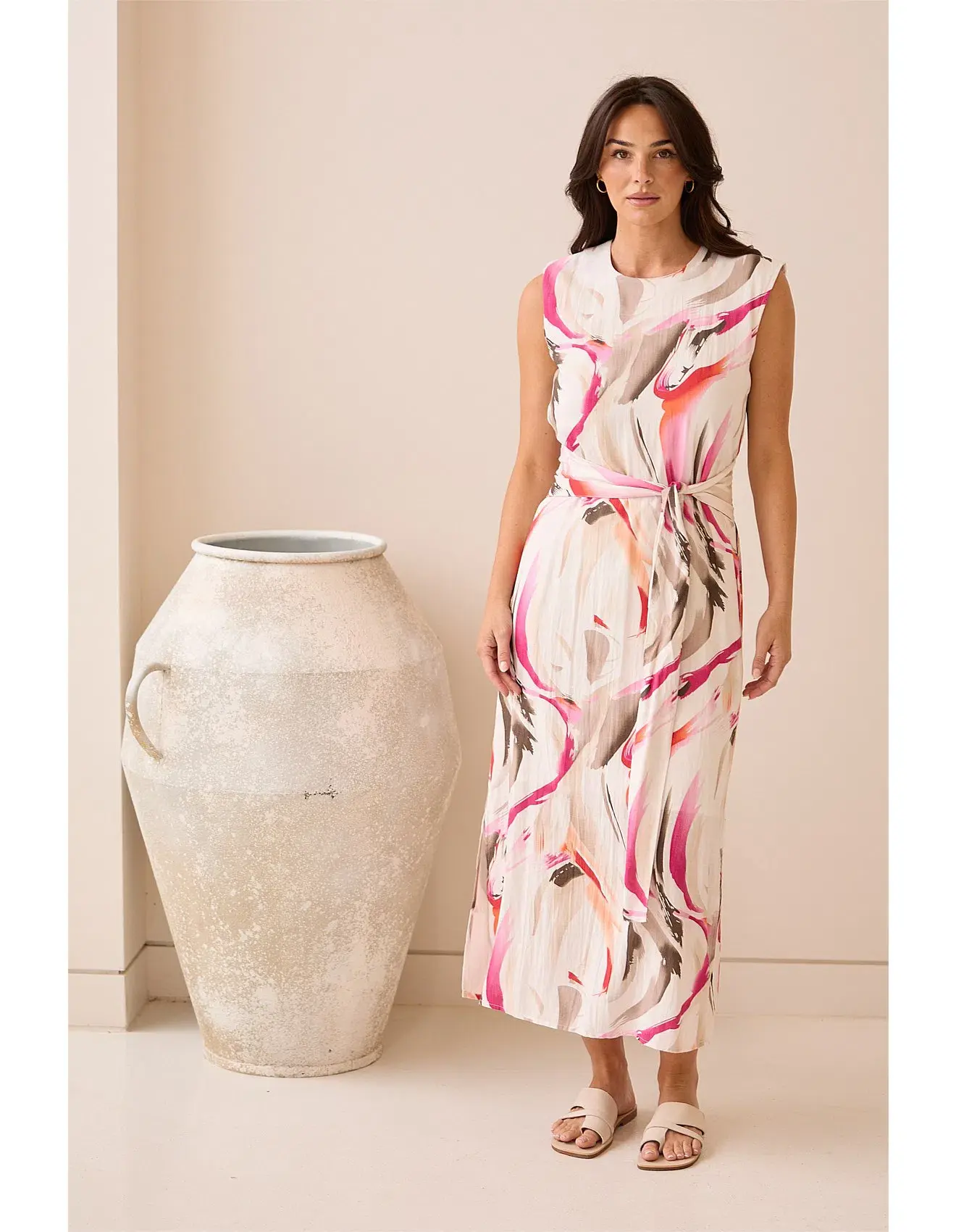 Brave + True Turning Point Dress Midi Dress in Boysenberry Swirl Print Size 10/M - Image 5