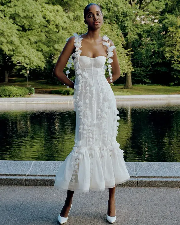 Zimmermann Botanica Petal Gown Dress in White Size AU 10 for rent on The Volte - main image