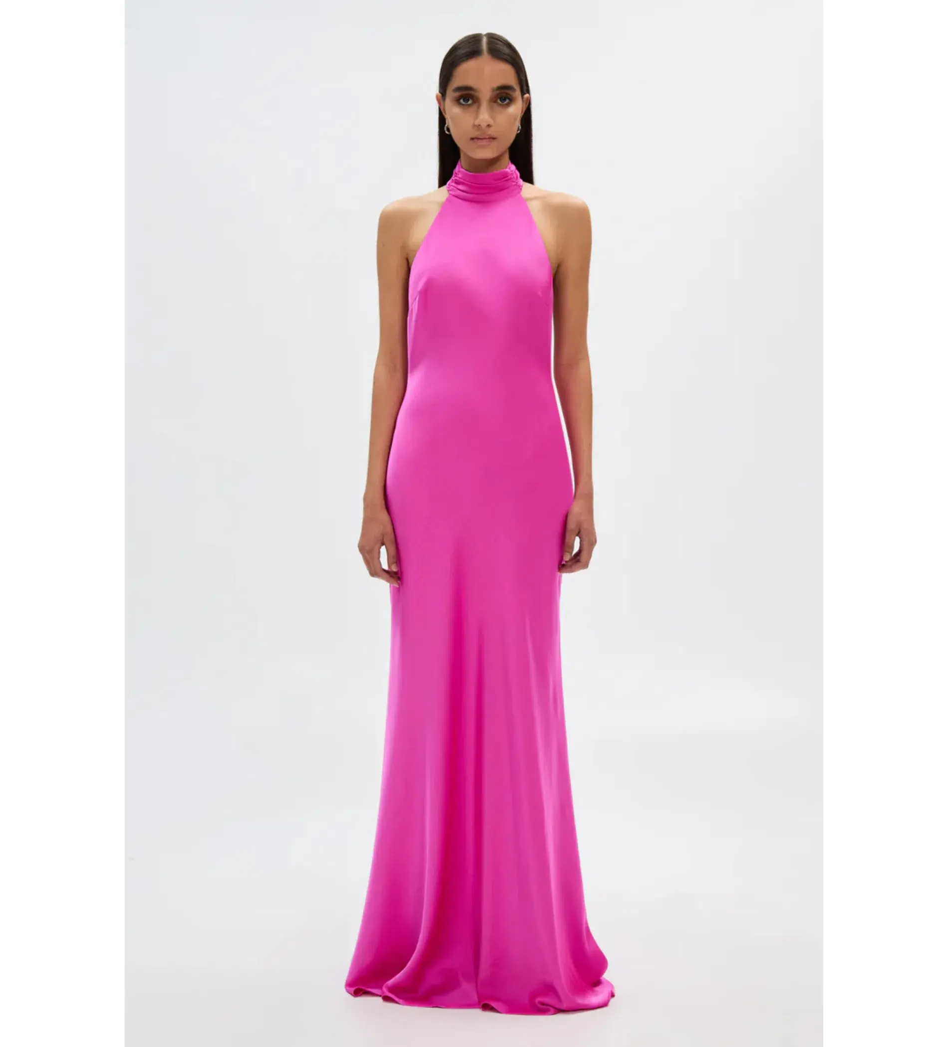 MISHA Evianna Satin Gown Pink Size 10 - Image 1