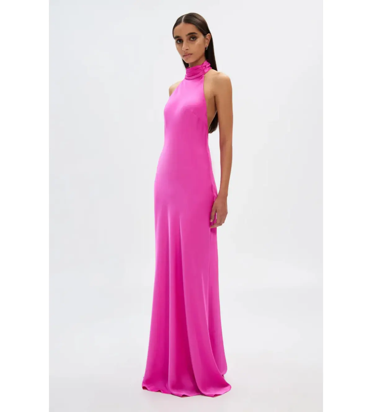 MISHA Evianna Satin Gown Pink Size 10 - Image 2