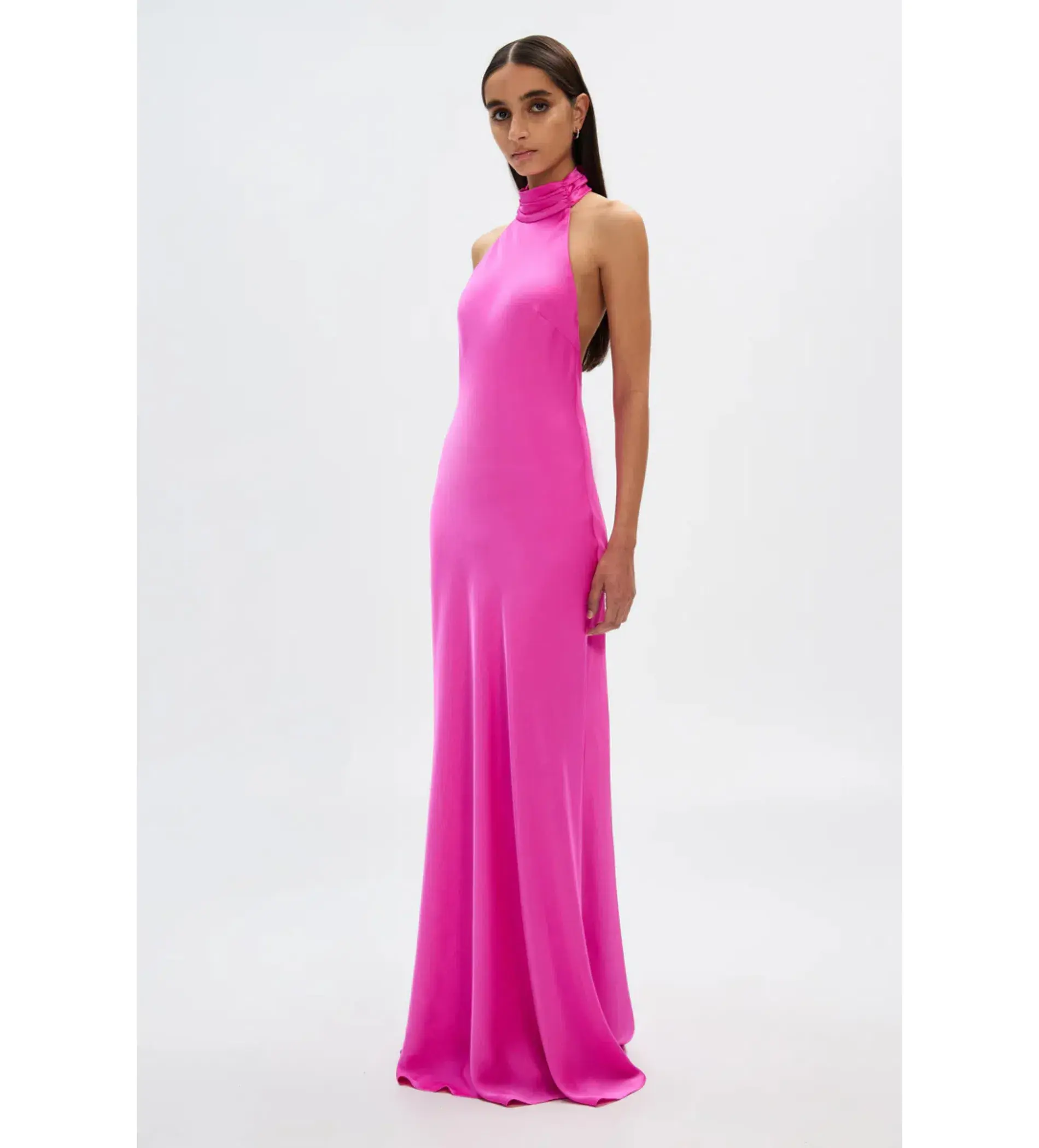 MISHA Evianna Satin Gown Pink Size 10 - Image 2