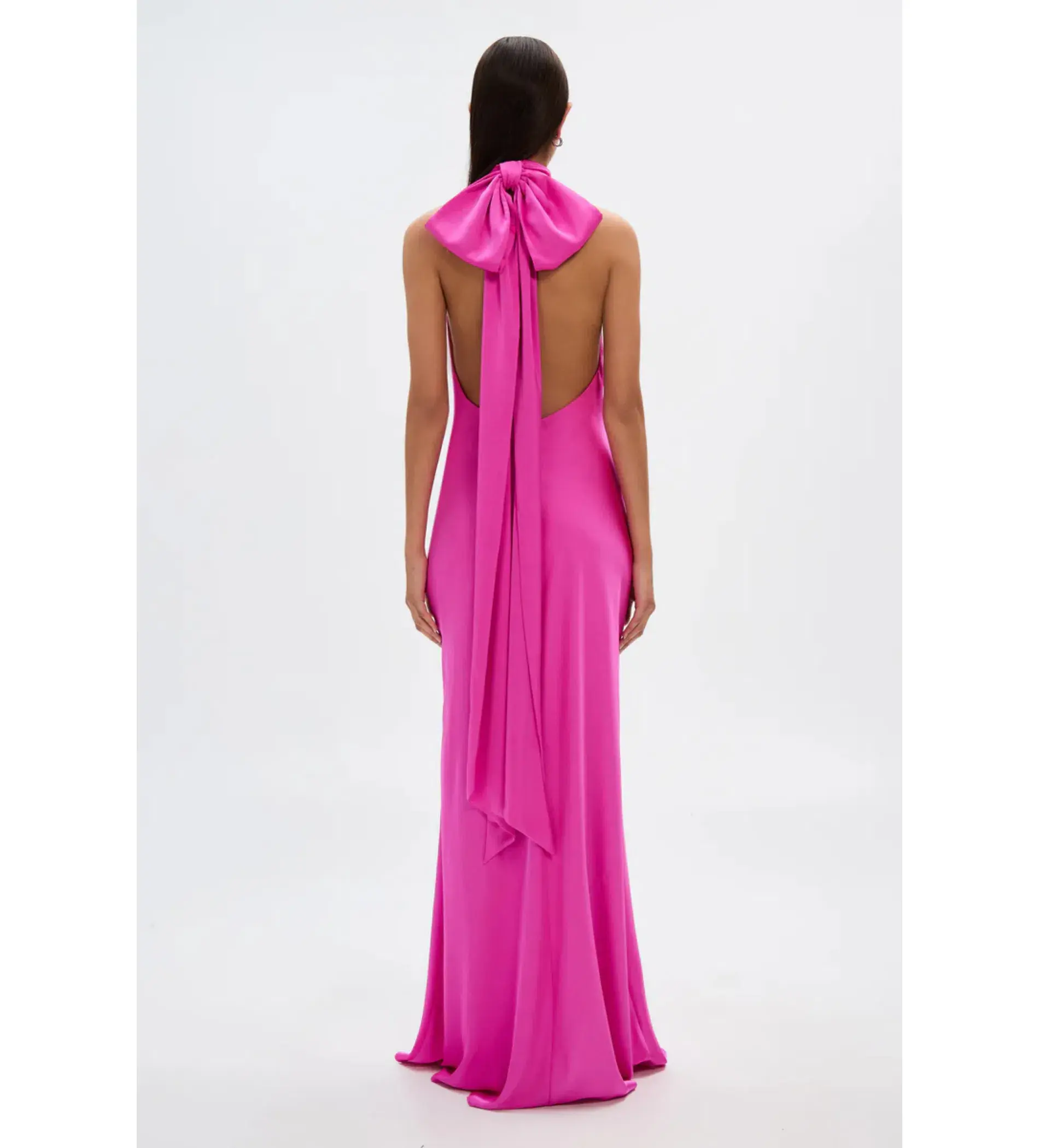 MISHA Evianna Satin Gown Pink Size 10 - Image 4