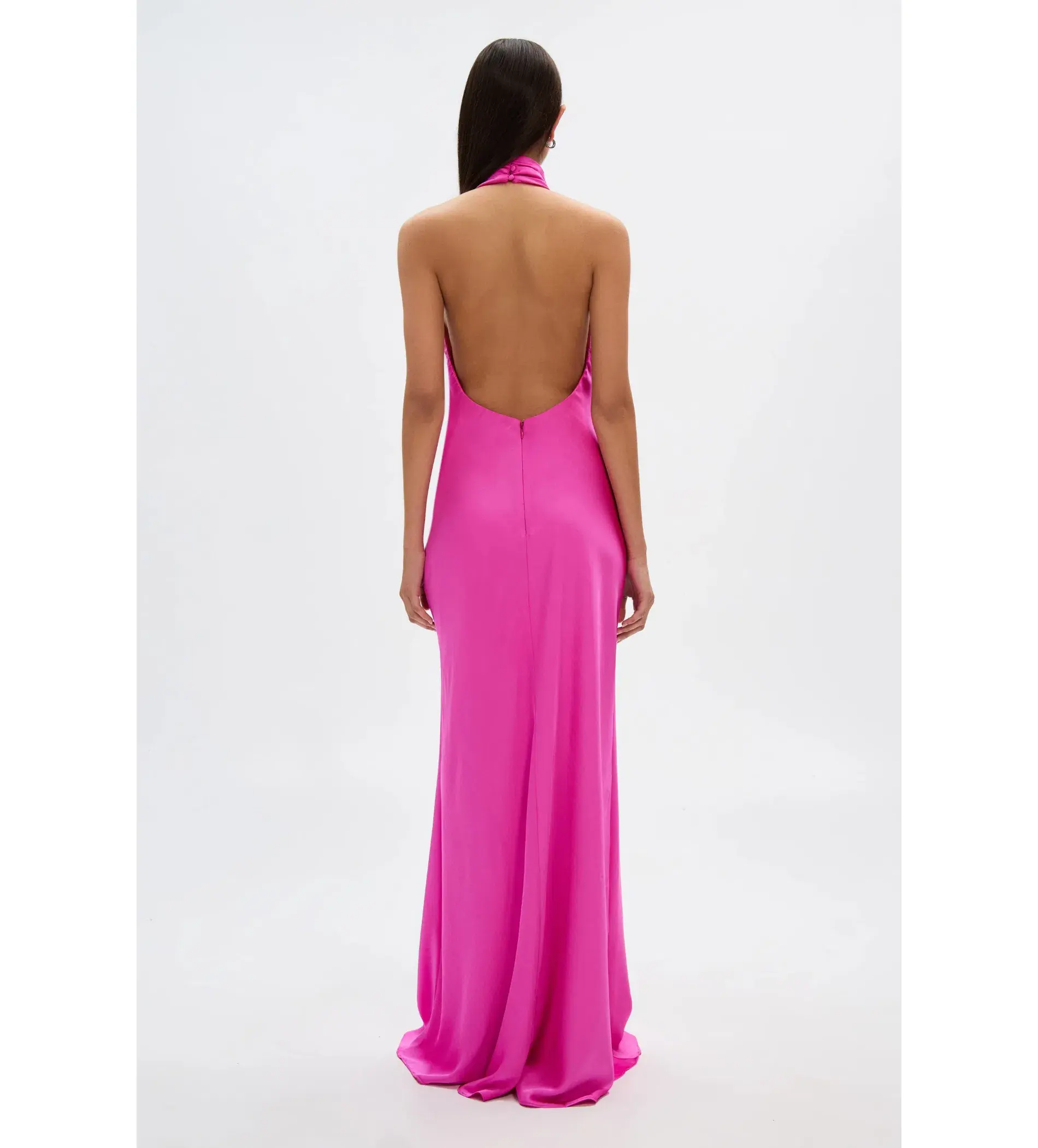 MISHA Evianna Satin Gown Pink Size 10 - Image 3