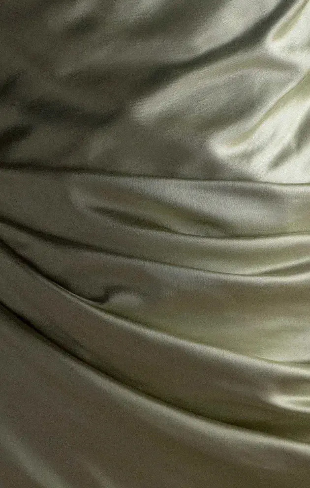 Meshki Dalia Off Shoulder Satin Maxi Dress Maxi Sage Size 8/S - Image 4