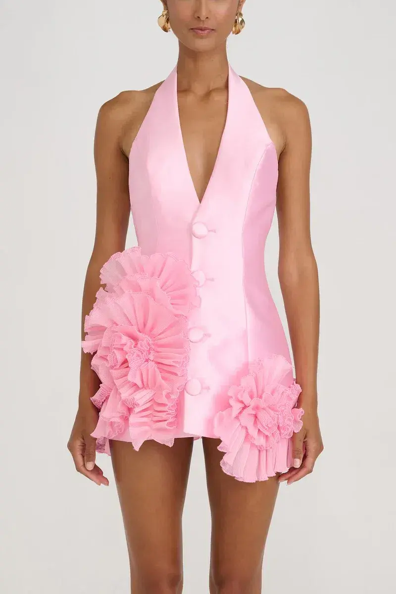 Eliya The Label Belinda Mini Dress In Pink Size AU 10 - Image 1