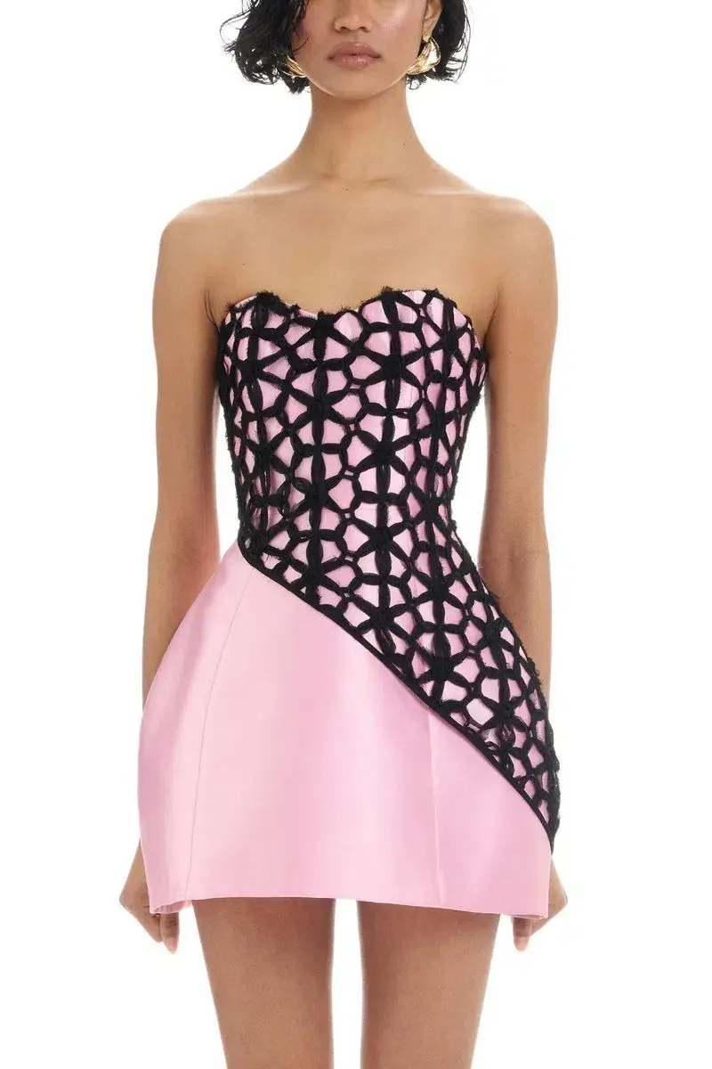 Eliya The Label Ataya Mini Dress Pink Size 8 - Image 4