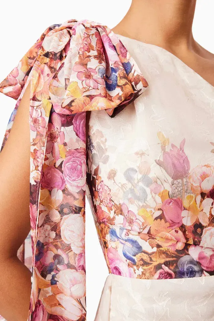 Elliatt Perla Hilo One Shoulder Maxi Gown Floral Size 8 - Image 6