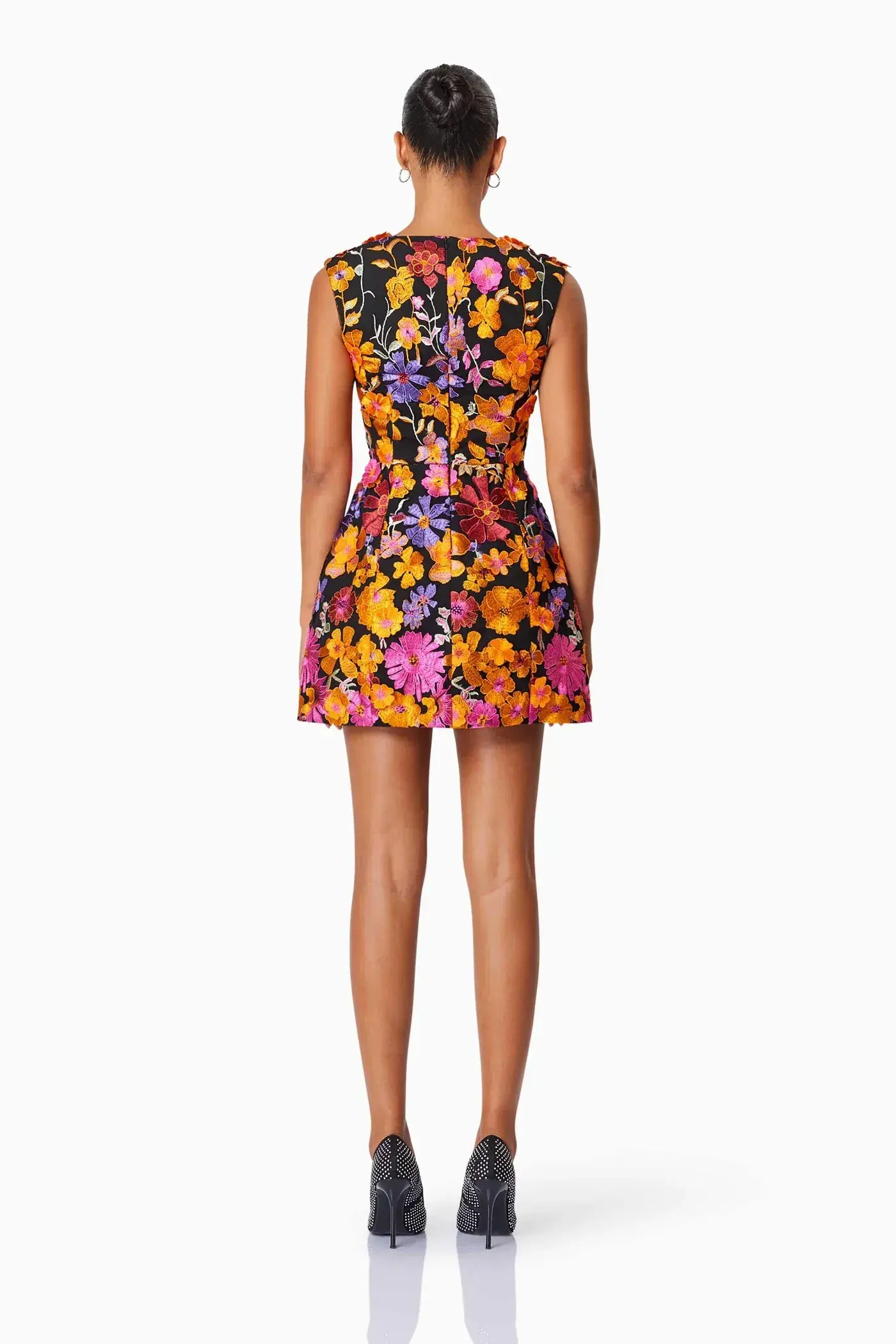 Elliatt Alessandra Floral Mini Dress Orange Size AU 10 - Image 2