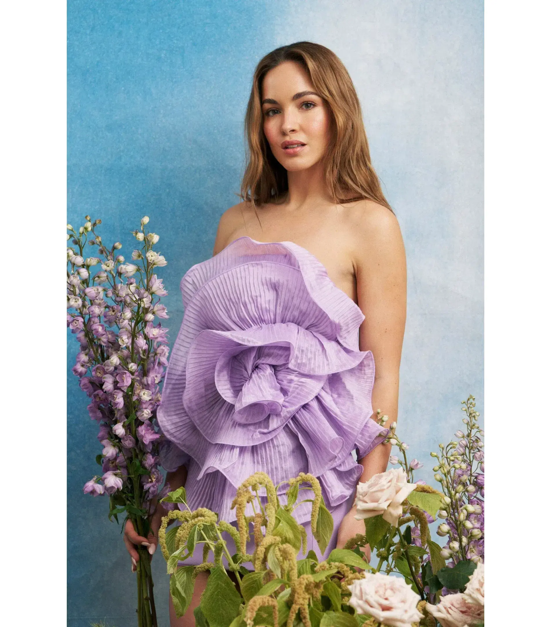 OMR x ELLIATT Peacock Floral Mini Dress in Purple Size AU 10 - Image 4