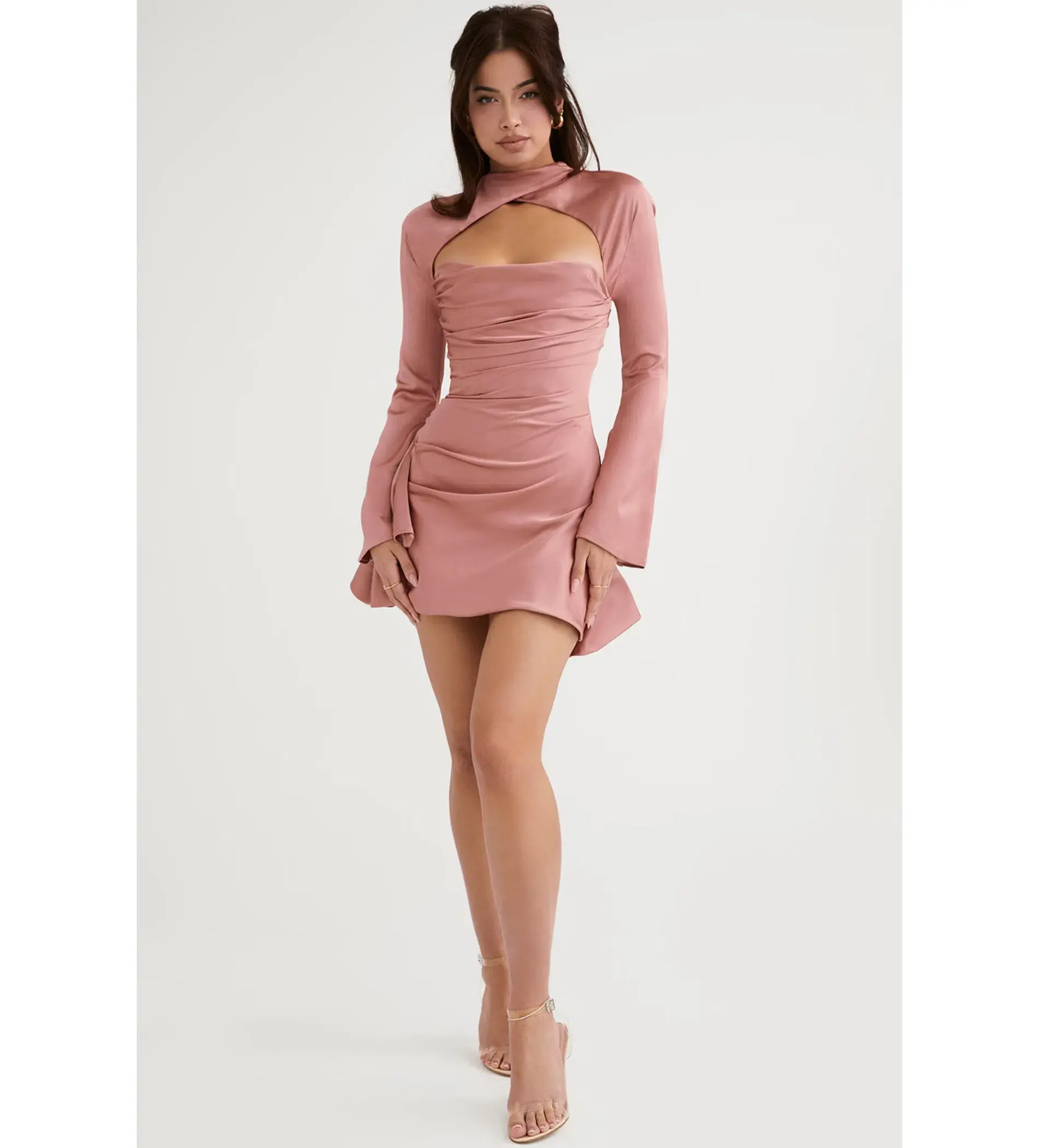 House of CB Toira Rose Draped Corset Mini Dress Size 10 - Image 2