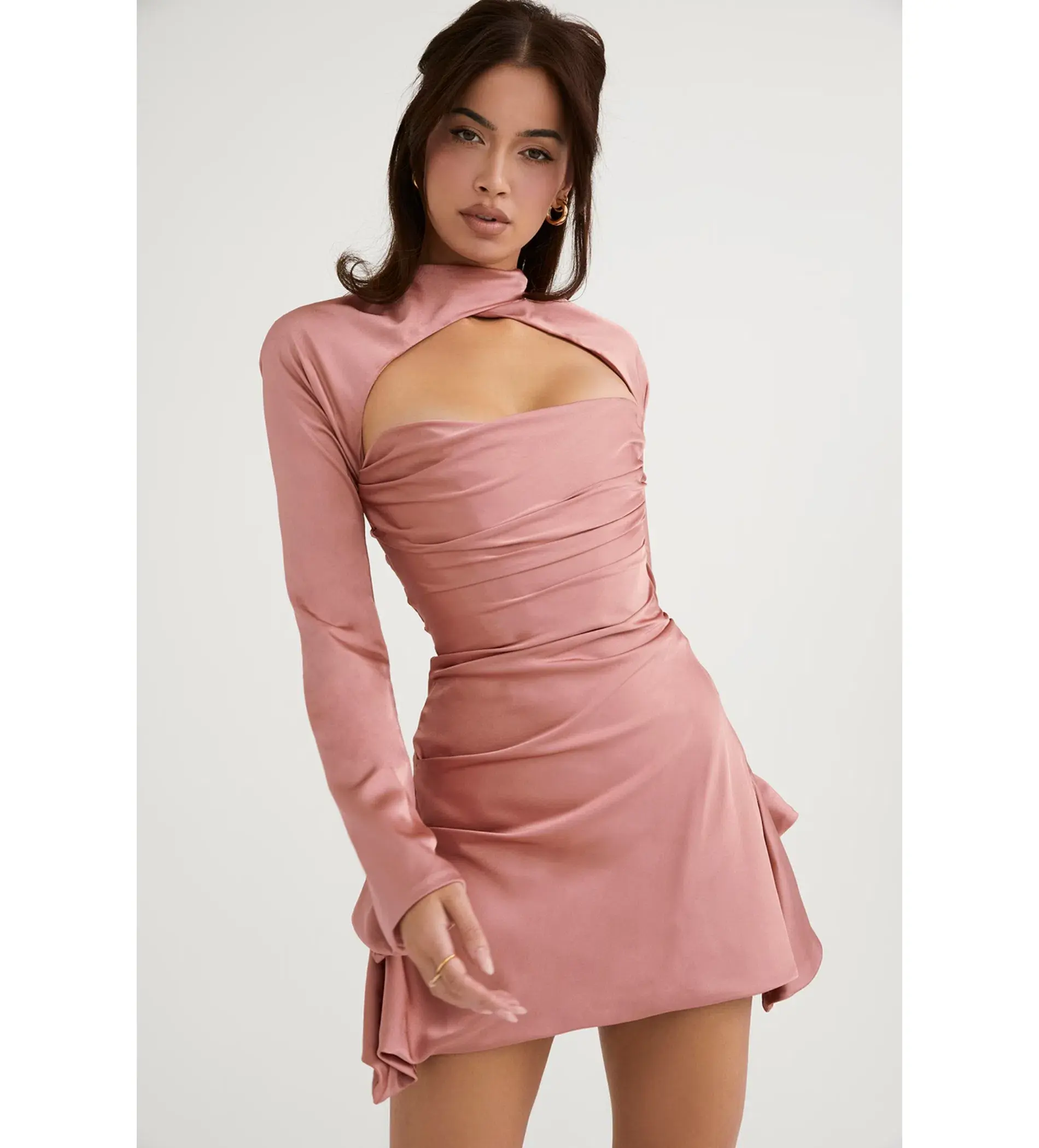 House of CB Toira Rose Draped Corset Mini Dress Size 10 - Image 1