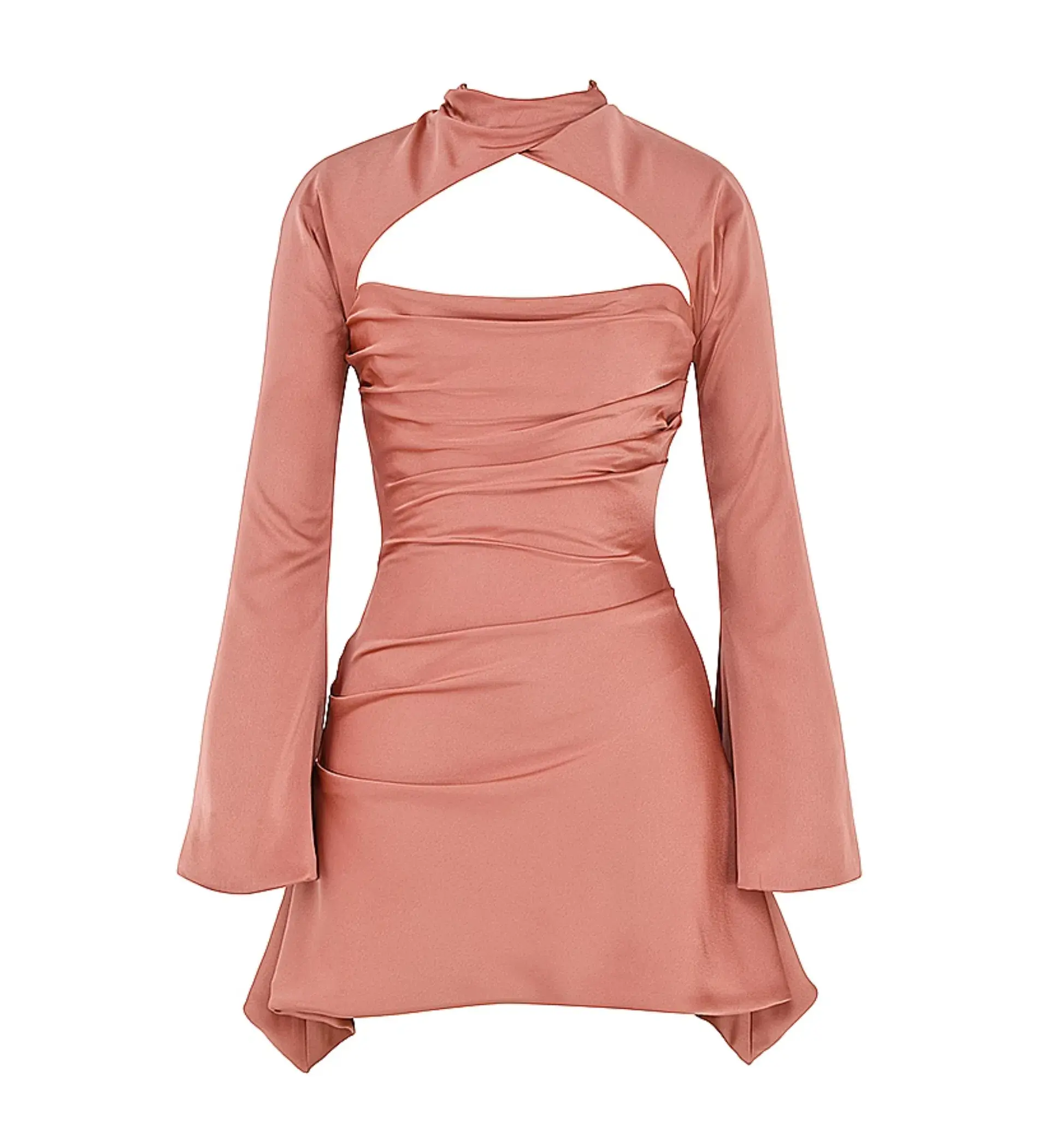 House of CB Toira Rose Draped Corset Mini Dress Size 10 - Image 5
