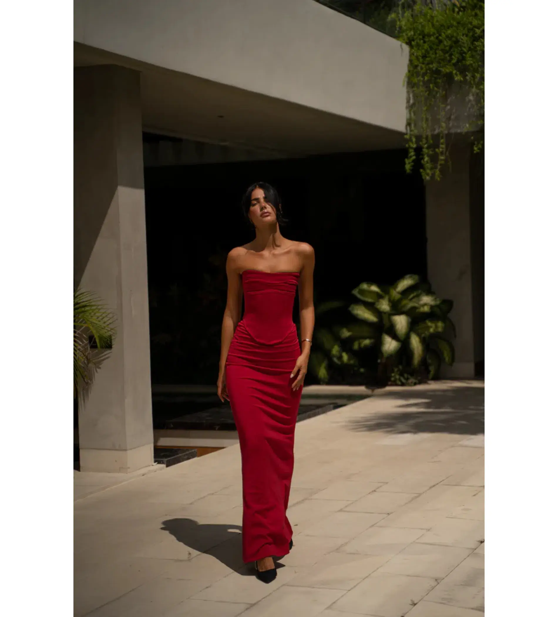 HNTR The Label Louie Maxi Gown Wine Size 8 - Image 3