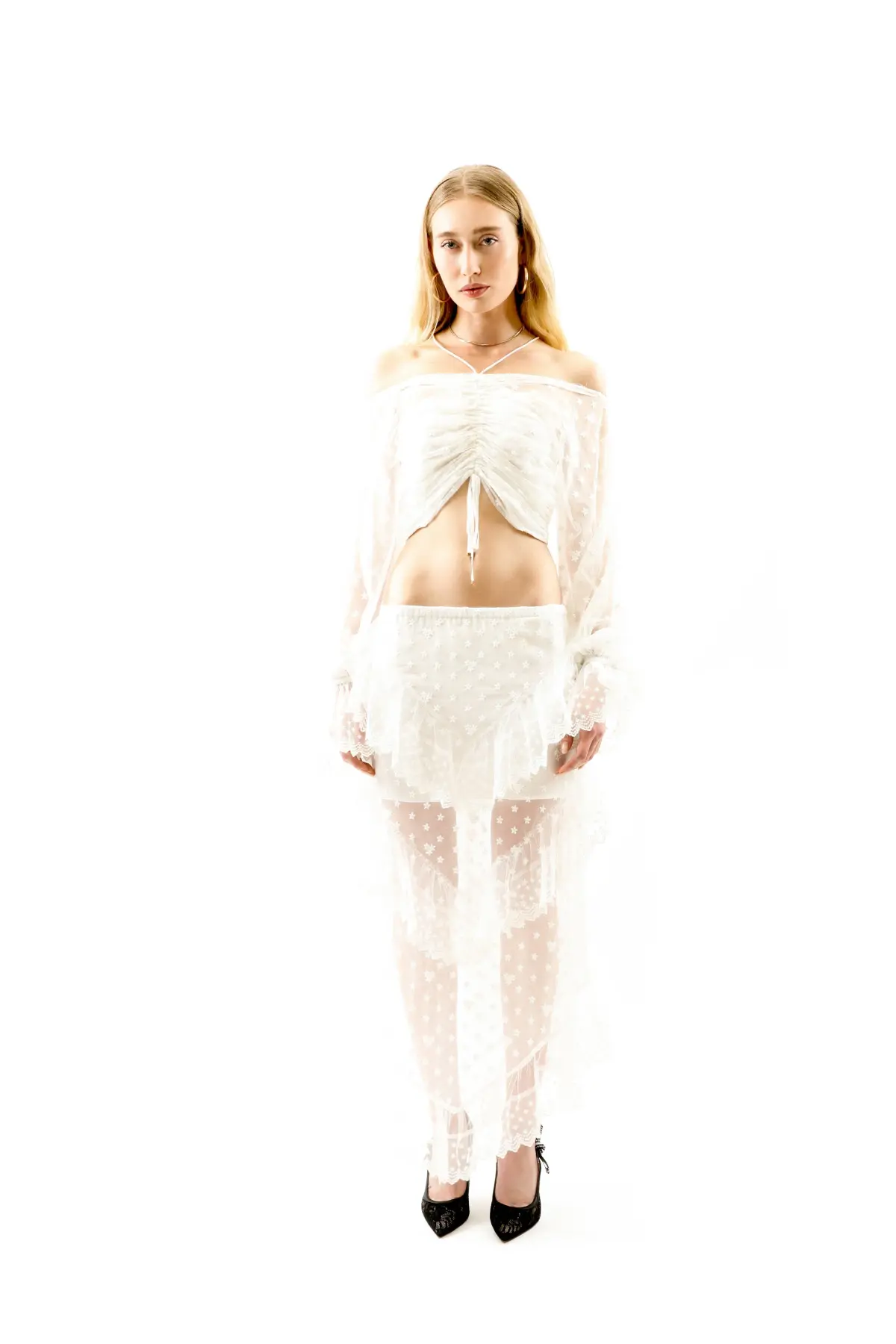ALICE By Alice McCall Petra Crop Top White Size 14 for rent on The Volte - main image