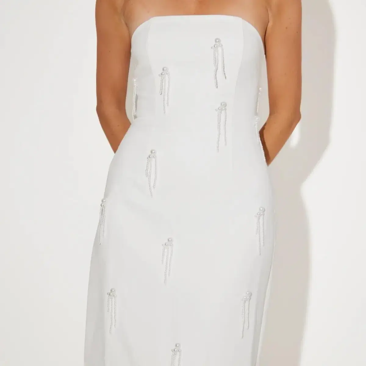Odd Muse - Ultimate Muse Embellished Midi Dress White Size 8 or S - Image 2