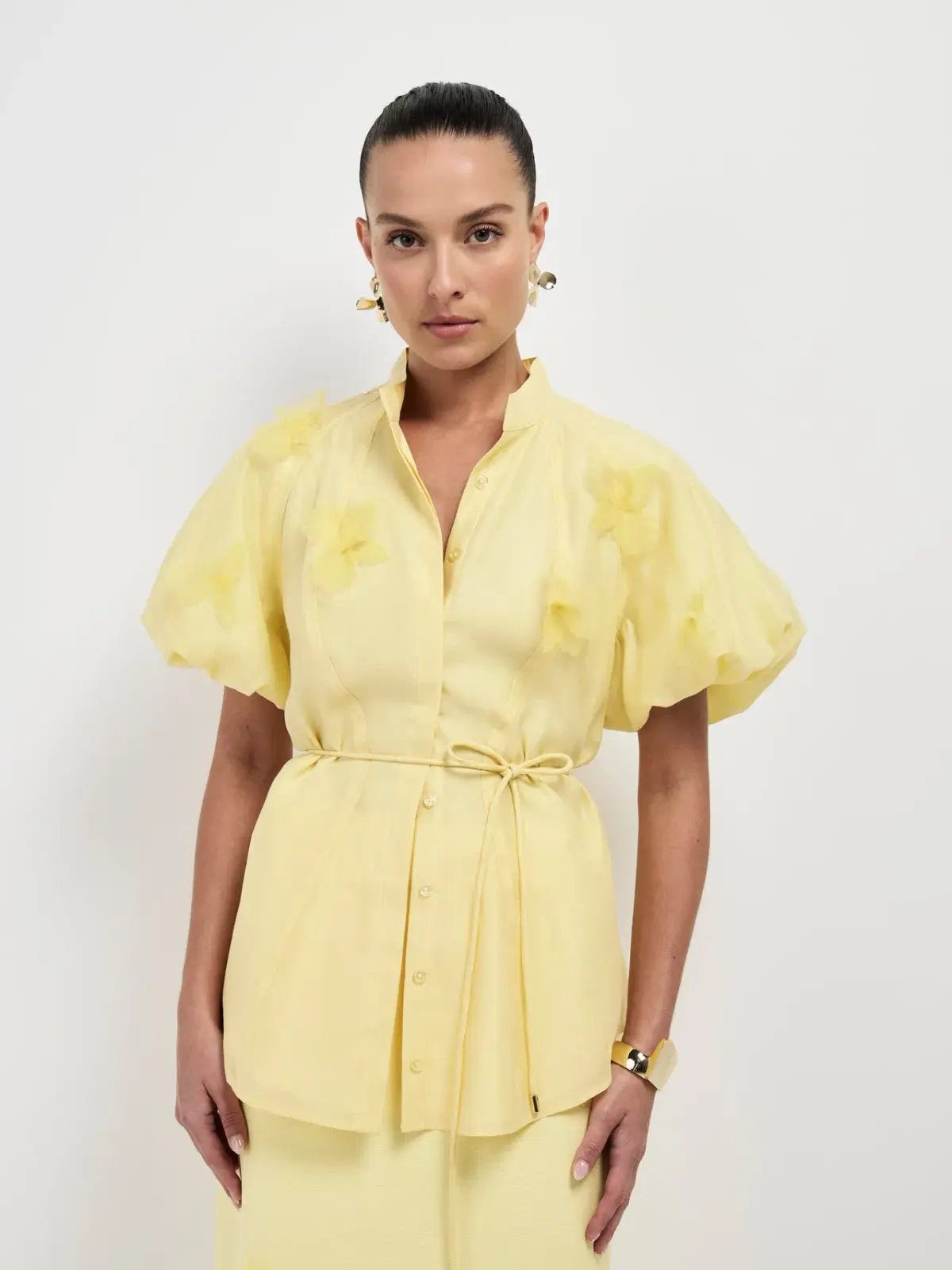 Sheike Rose Garden Shirt Yellow Size 6  - Image 4