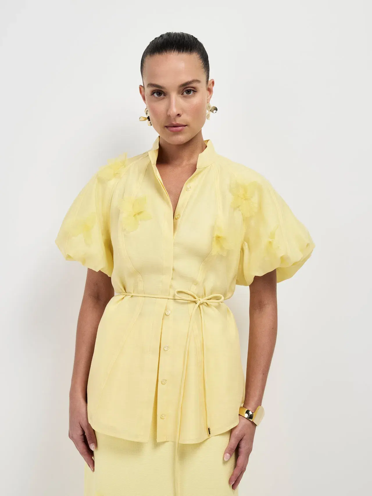 Sheike Rose Garden Shirt Yellow Size 6  - Image 4