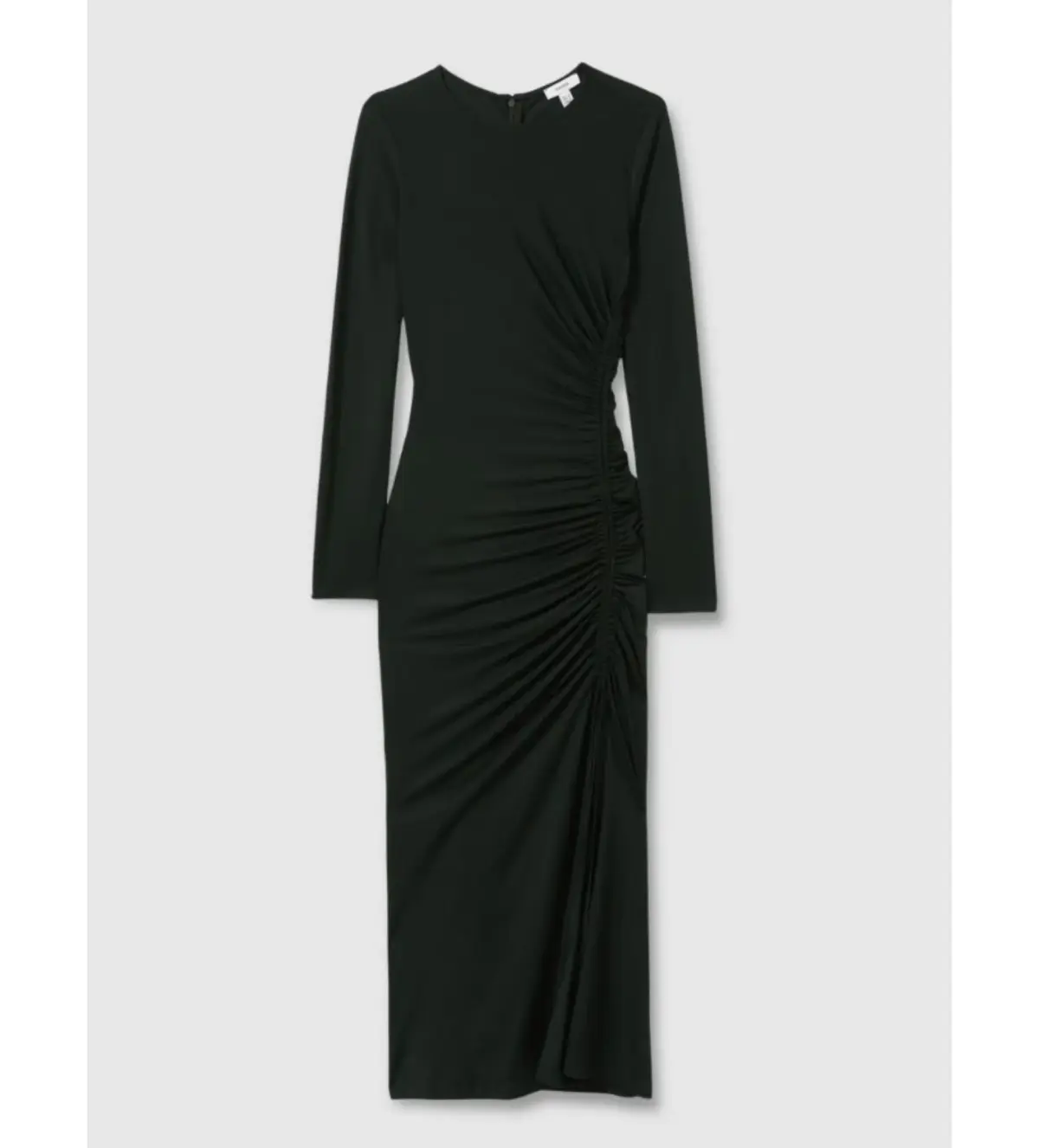 Reiss Rosie Jersey Ruched Midi Dress Dark Green Size 14/XL - Image 5