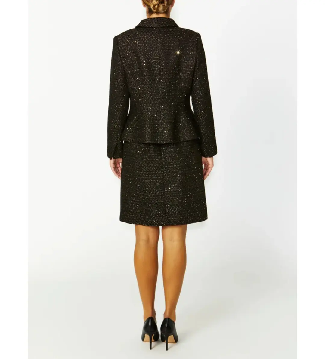 Anthea Crawford Cara Tweed Jacket Black One Size for rent on The Volte - main image
