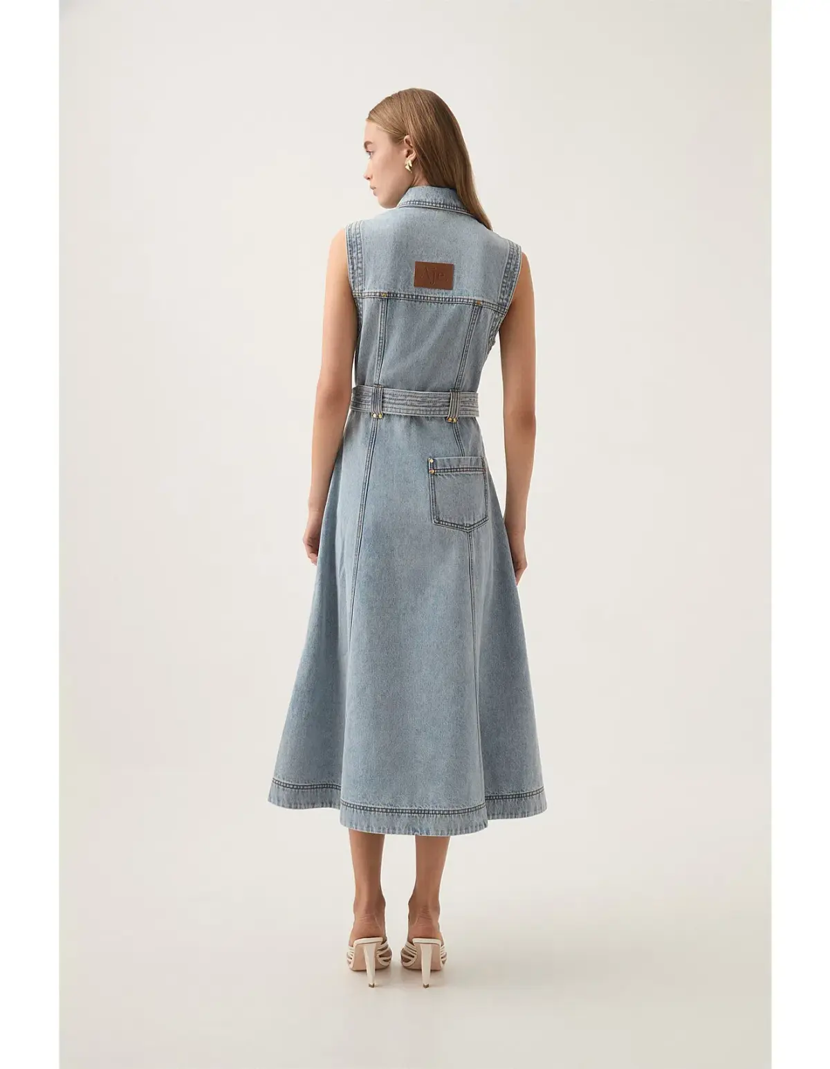 Aje Ray Denim Midi Dress Size 8/S - Image 2