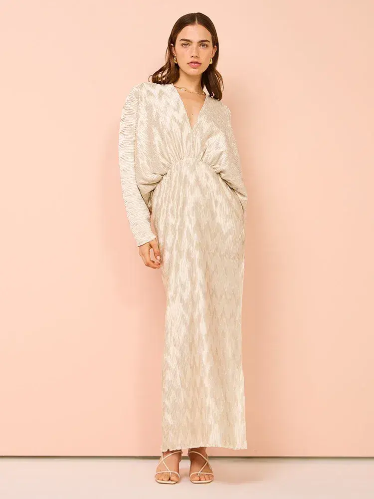 Lidee De Luxe Gown Champagne Maxi Size AU 10 - Image 1