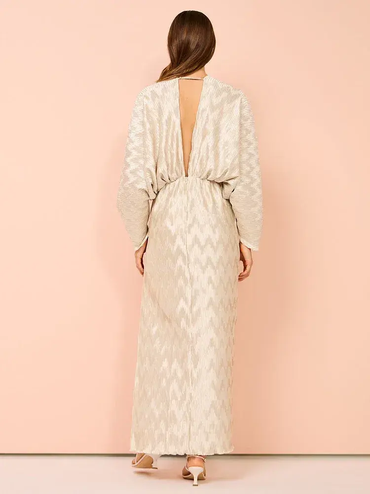 Lidee De Luxe Gown Champagne Maxi Size AU 10 - Image 3