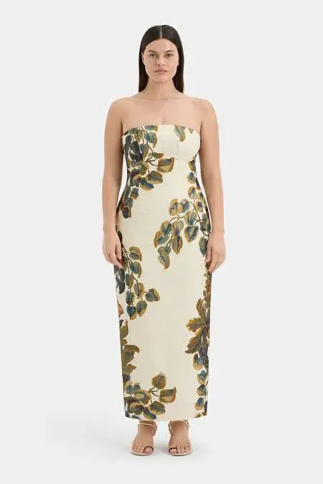 SIR Evalita Column Dress Midi Pine Valley Size AU 10 - Image 1