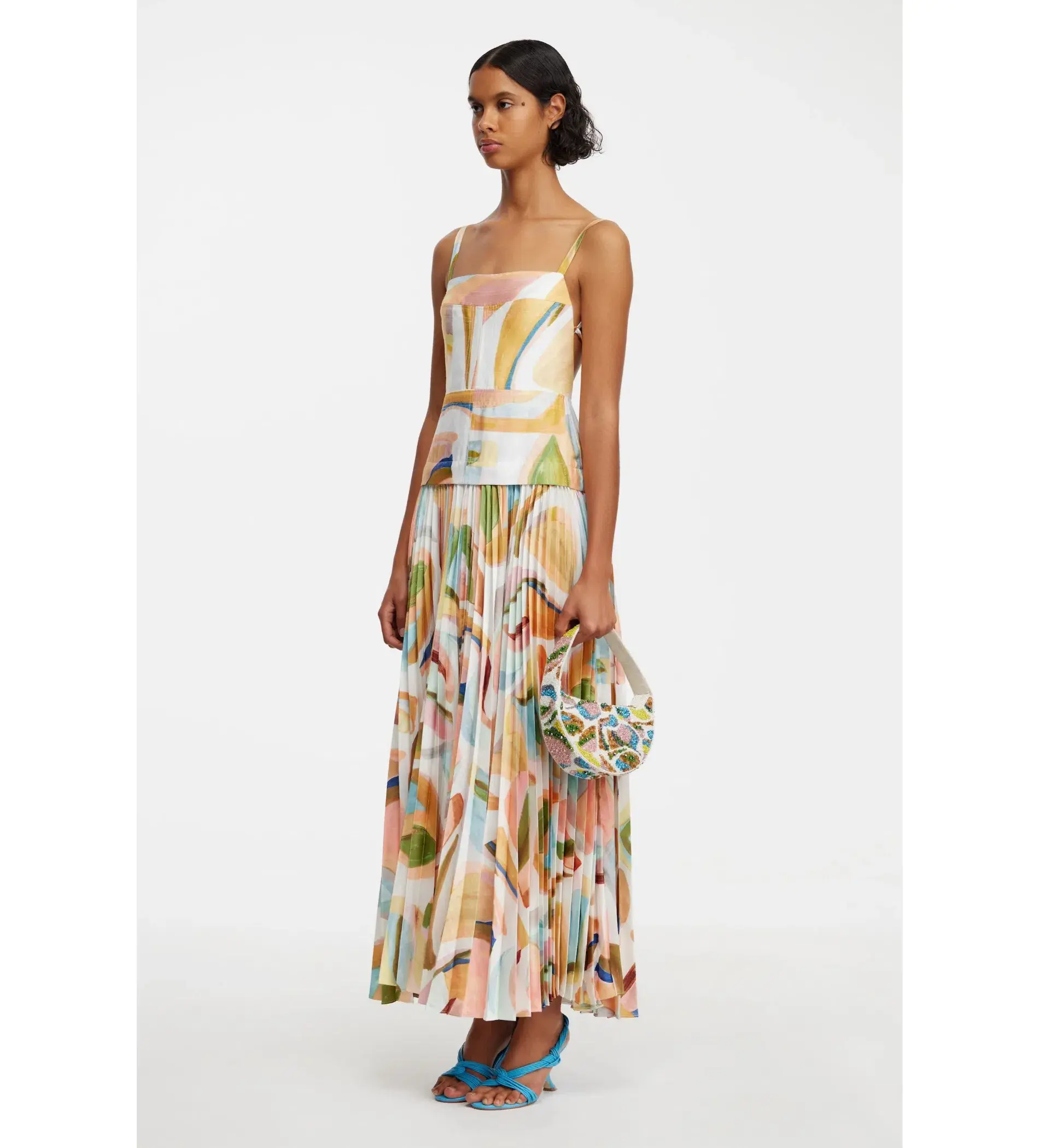 Acler Leasgill Midi Dress in Cubist Canyon Size AU 10 - Image 3
