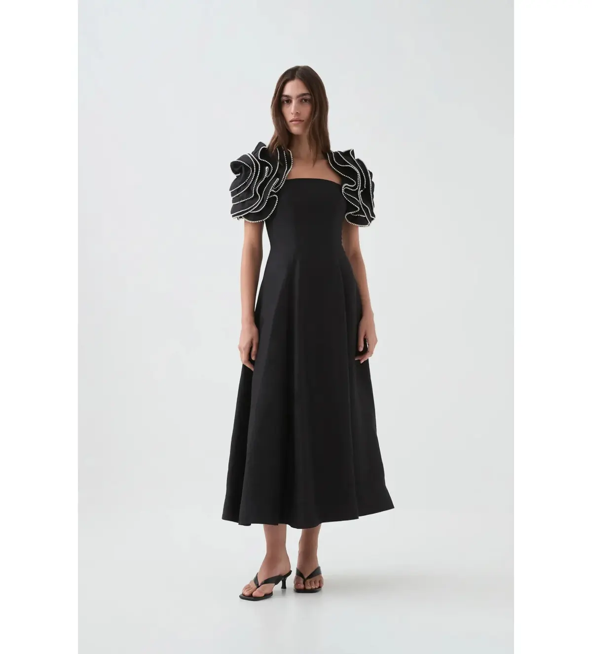 Aje Twyla Midi Dress Black Size AU 10 - Image 1