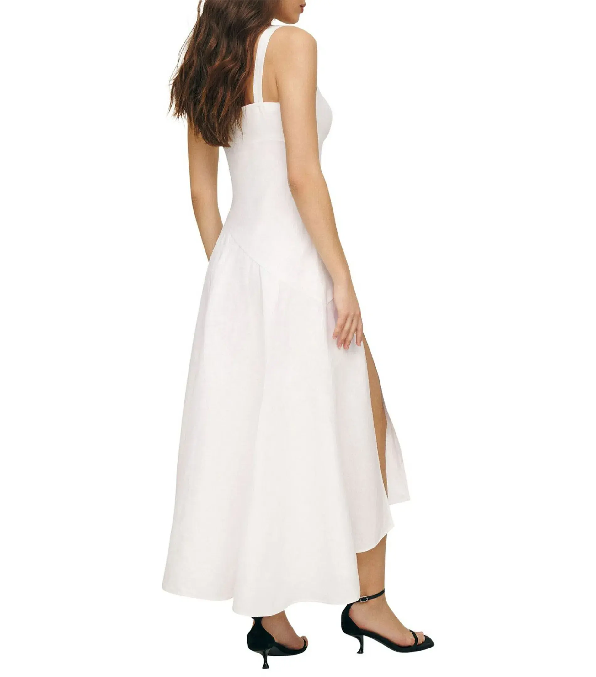 Reformation Bekki Linen Maxi Dress White Size 10/M - Image 3