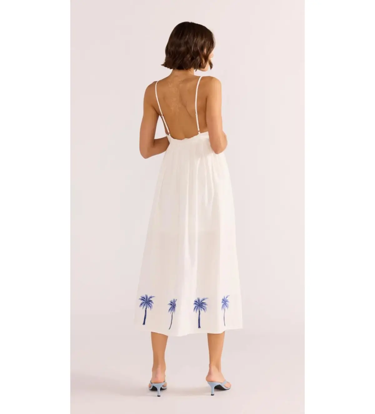 Minkpink Isadora Embroidered Midi Dress White Size 6 - Image 3