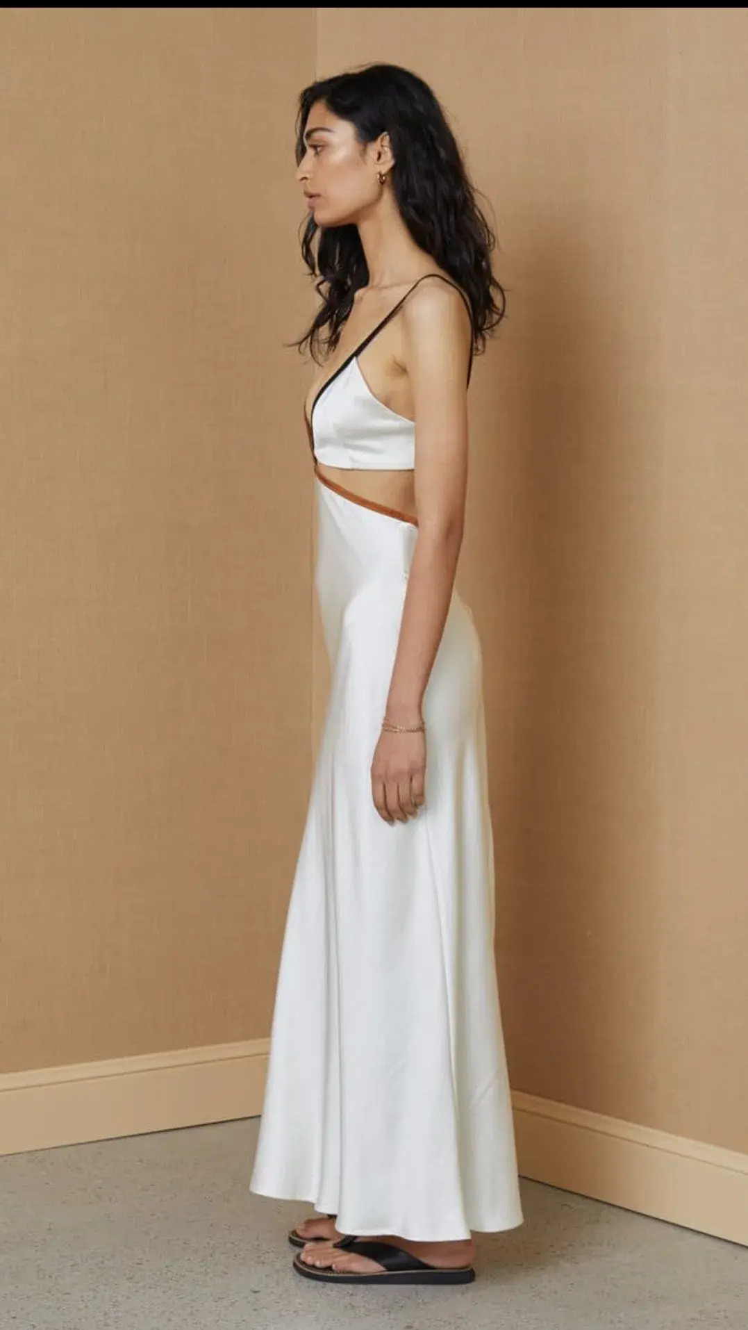 Bec And Bridge Toi Et Moi Cutout Midi  Dress Cream Size 6 - Image 2