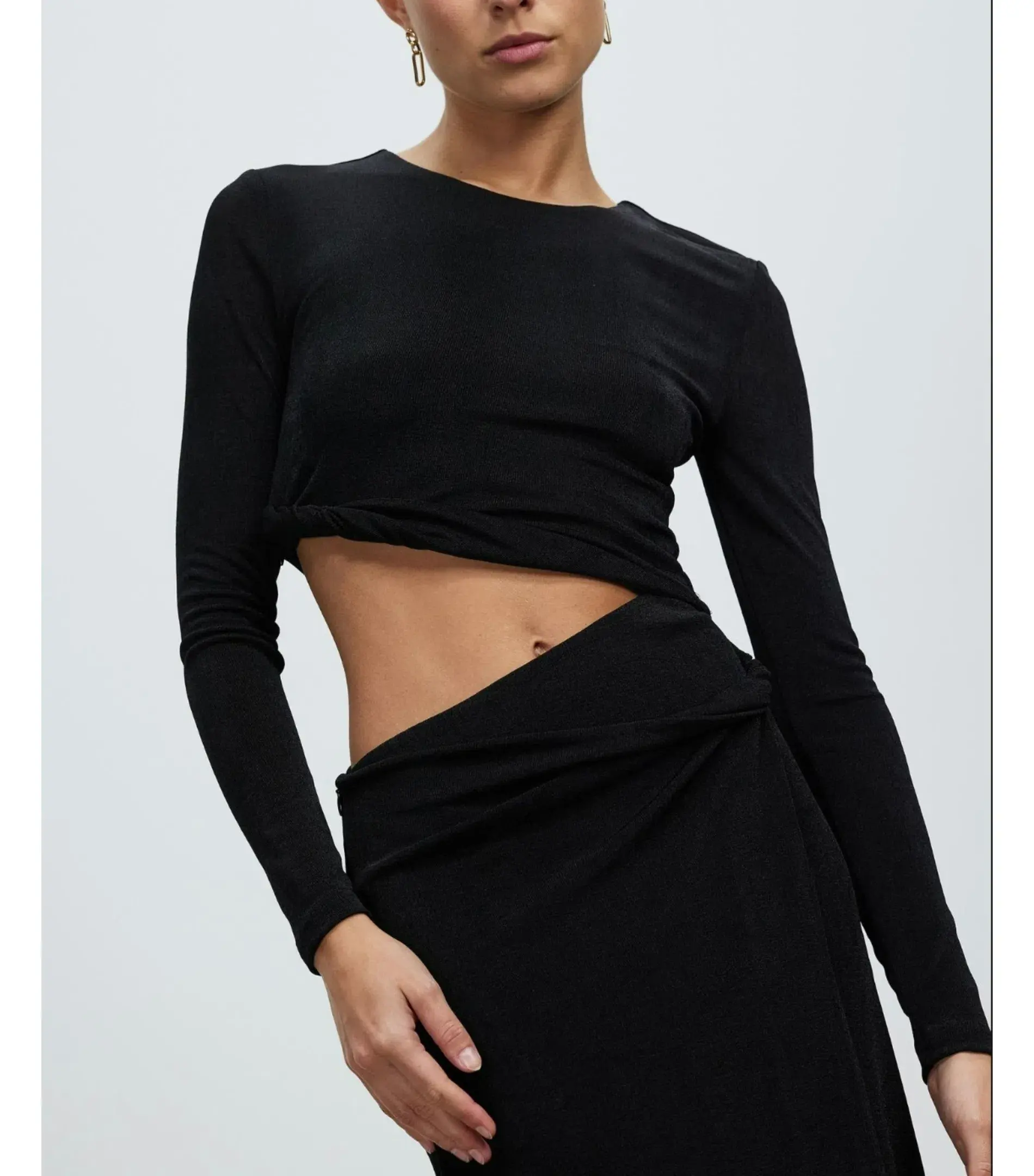 MISHA Arma Cut Out Midi Dress Black Size 6/XS - Image 3