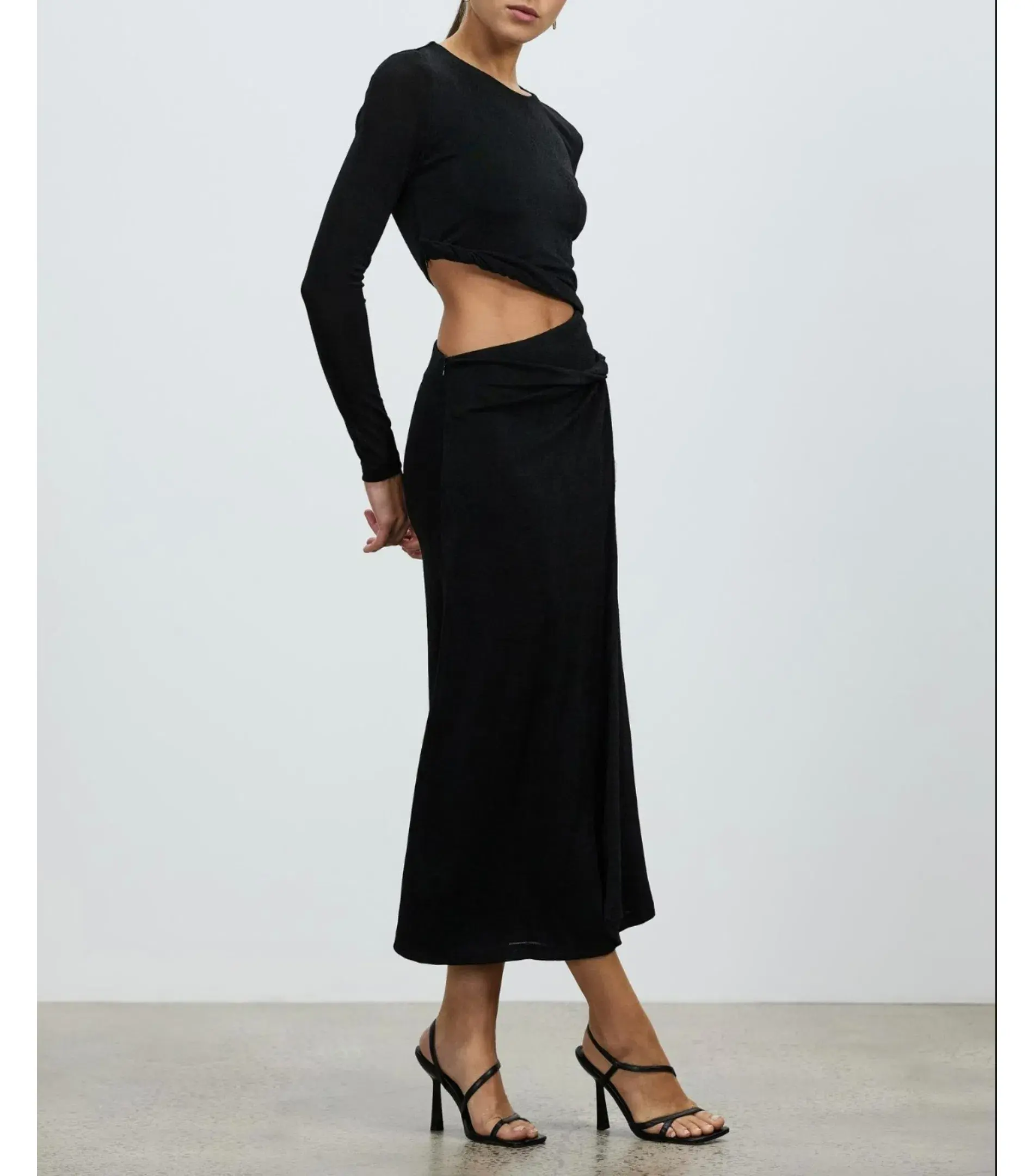 MISHA Arma Cut Out Midi Dress Black Size 6/XS - Image 4